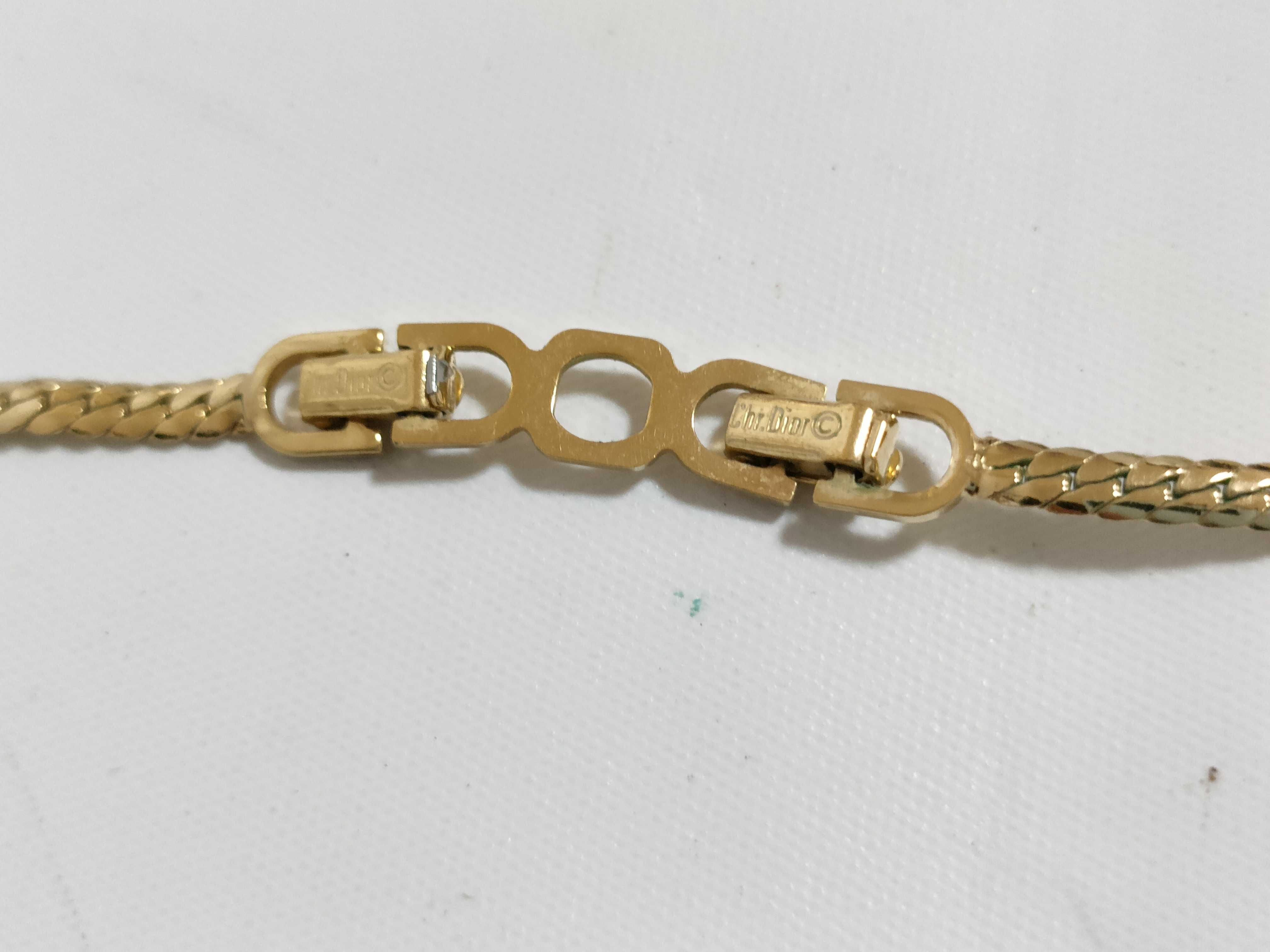 【水曜終了】(10221_0682)Dior 花 ストーン ネックレス ネックレス
