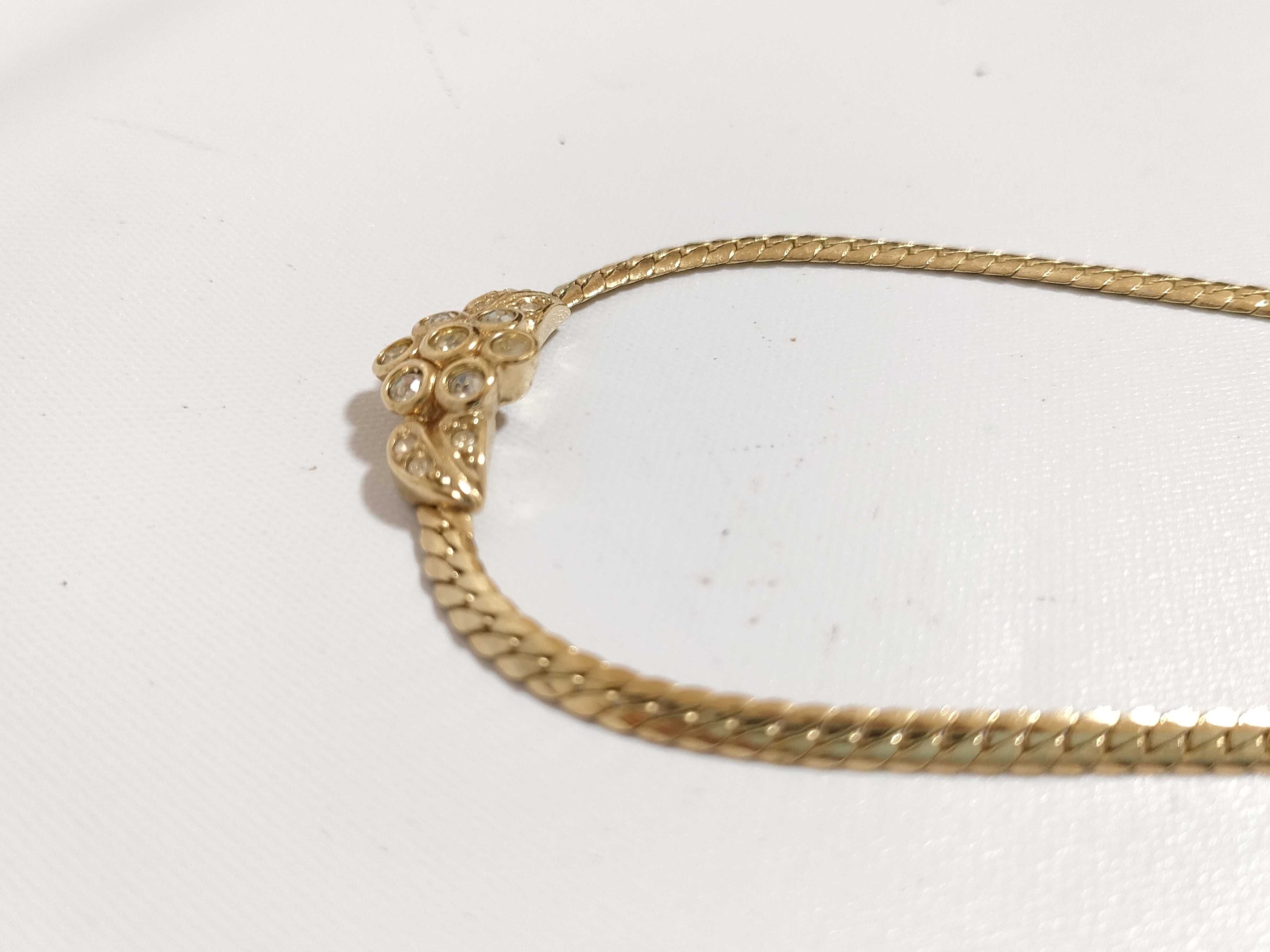 【水曜終了】(10221_0682)Dior 花 ストーン ネックレス ネックレス
