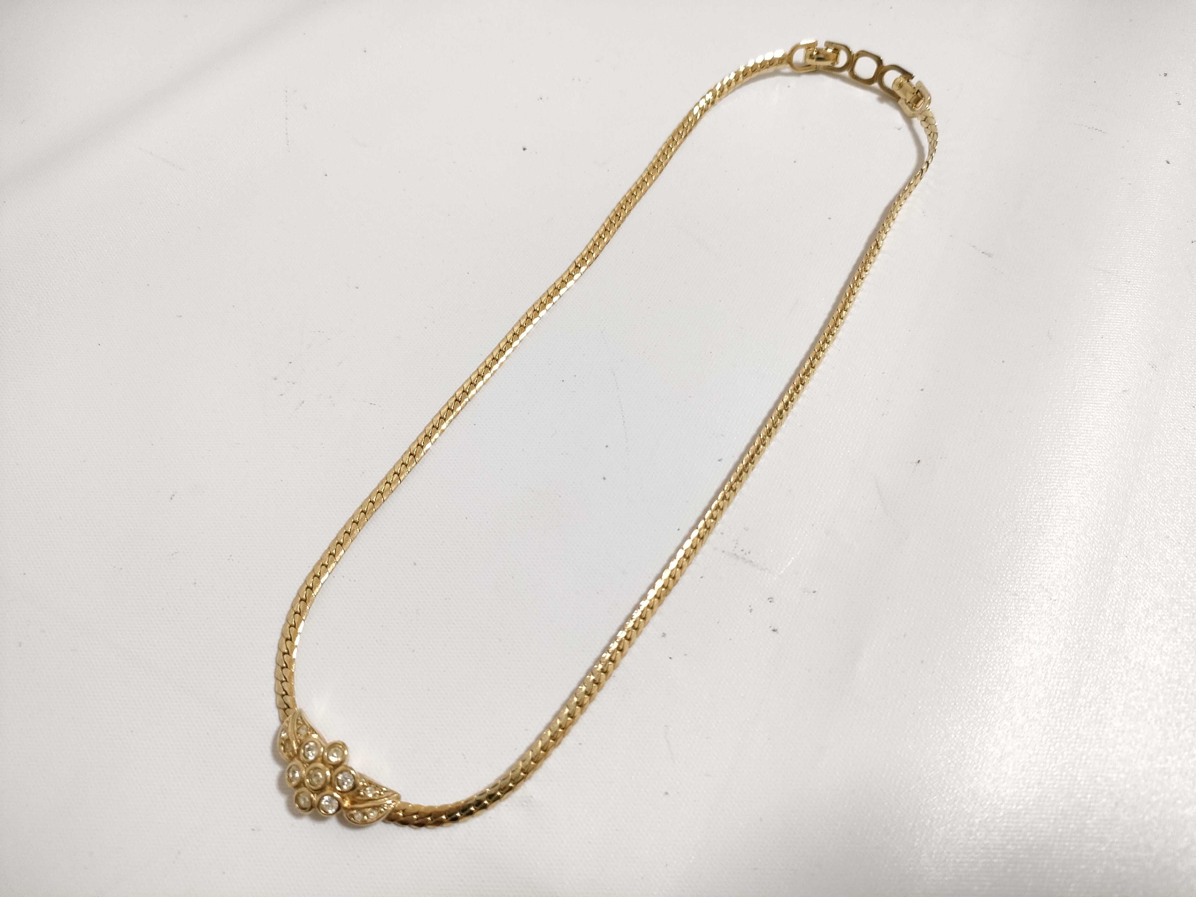 【水曜終了】(10221_0682)Dior 花 ストーン ネックレス ネックレス