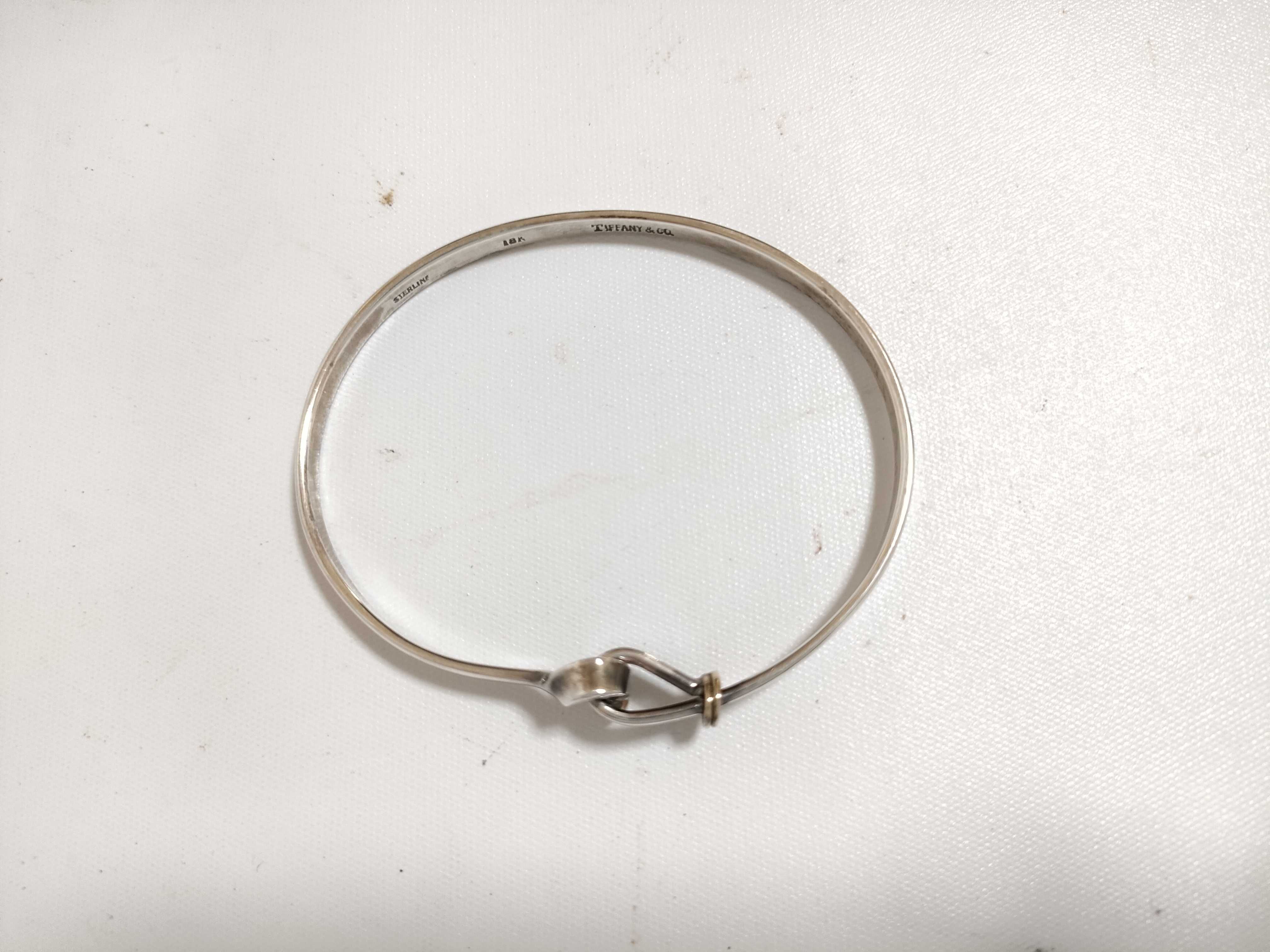 【水曜終了】(10221_0375)Tiffany&Co. フックアンドアイ バングル ブレスレット・バングル