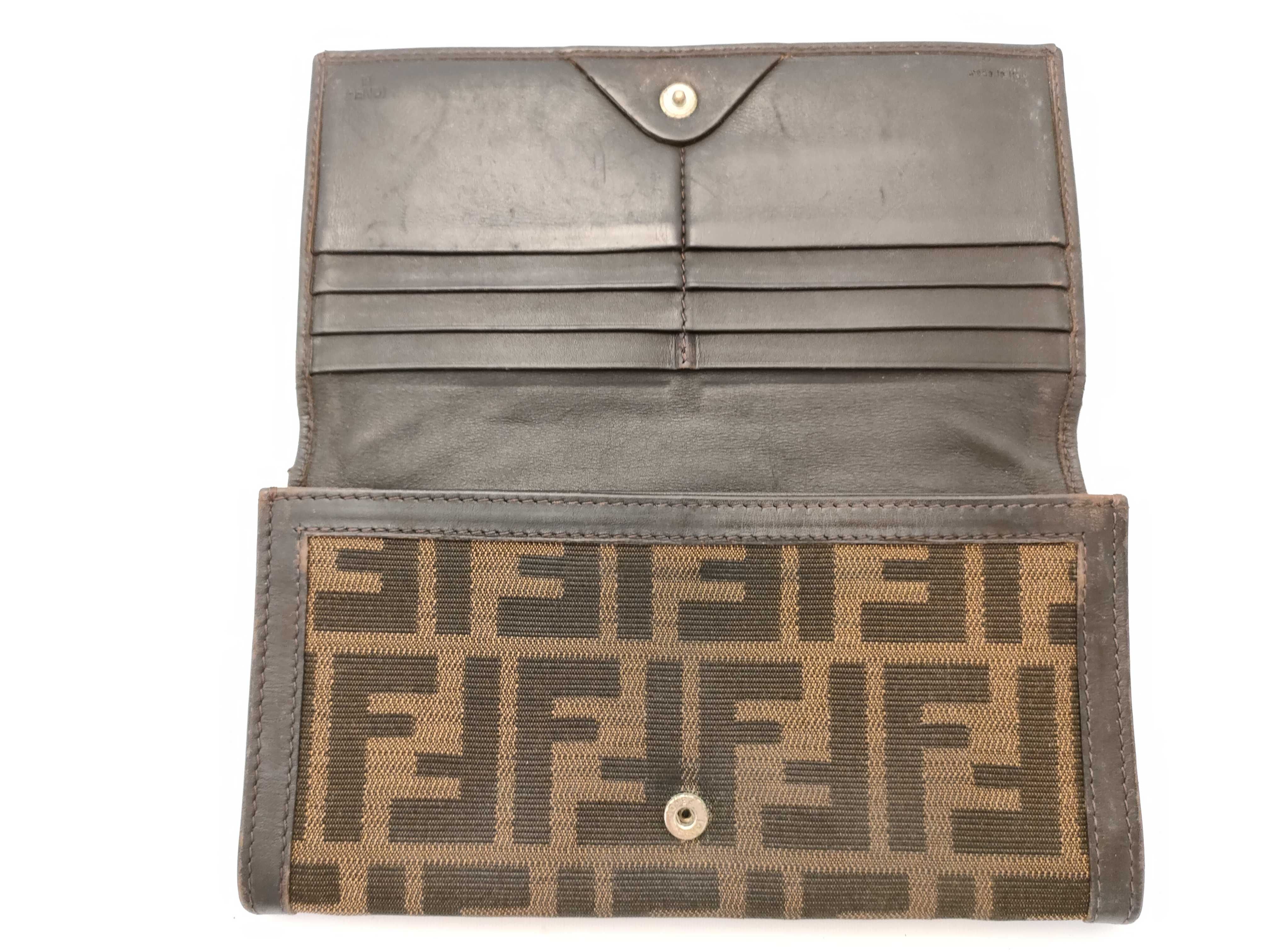 【水曜終了】(10223_0301)FENDI ズッカ柄 ズッカ ズッキーノ 財布 2点 財布