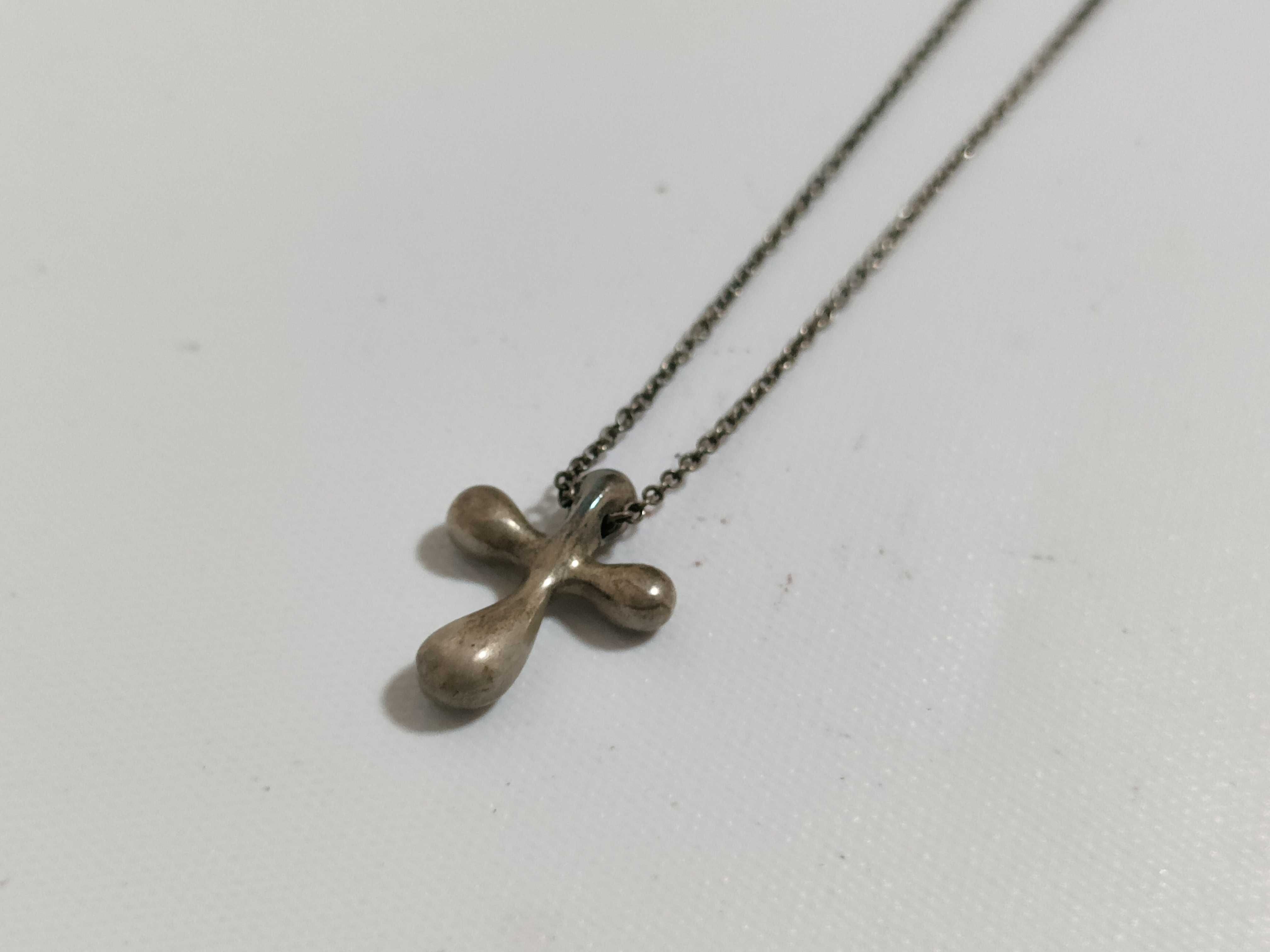 【水曜終了】(10221_0376)Tiffany&Co. 925 ネックレス クロス ネックレス