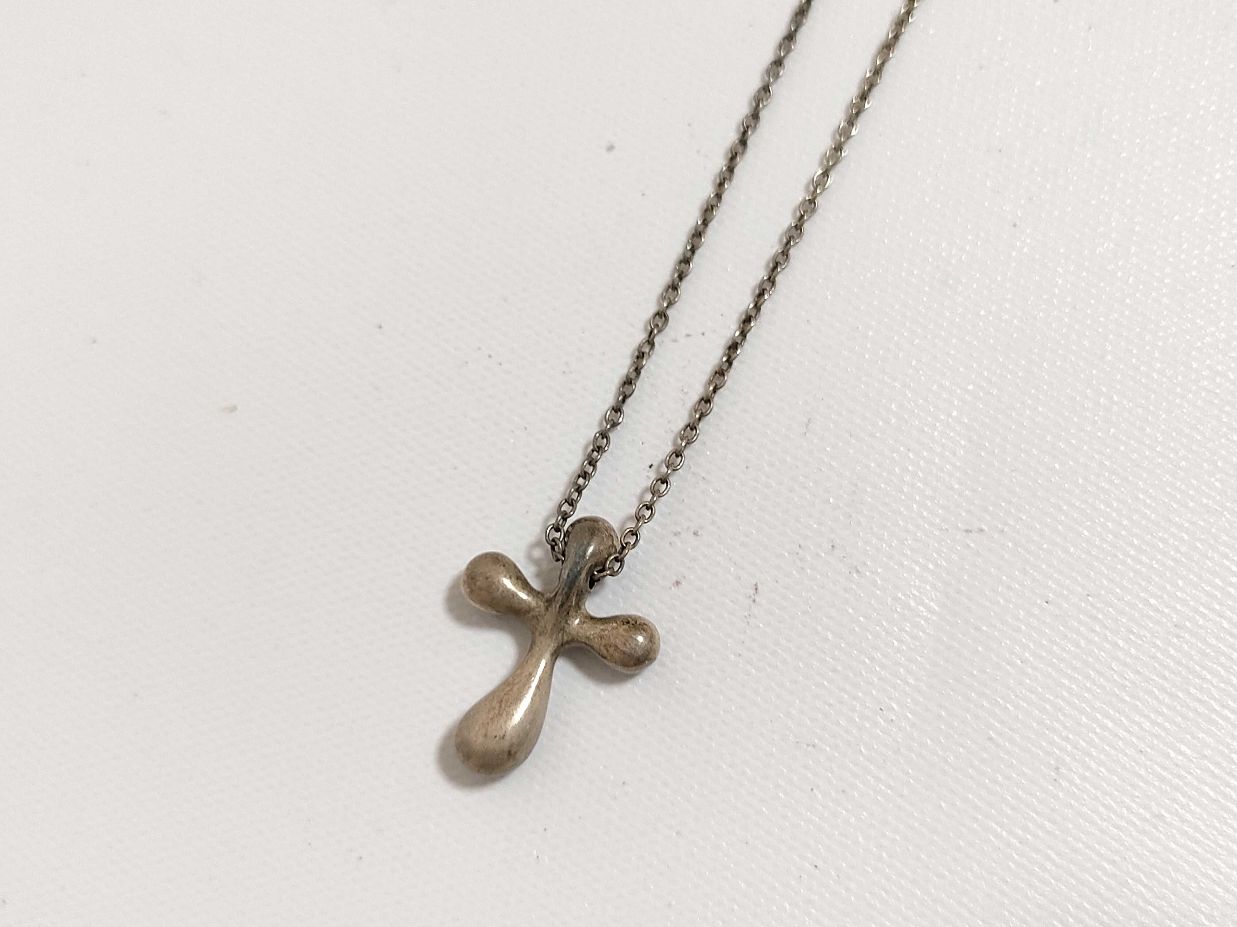 【水曜終了】(10221_0376)Tiffany&Co. 925 ネックレス クロス ネックレス