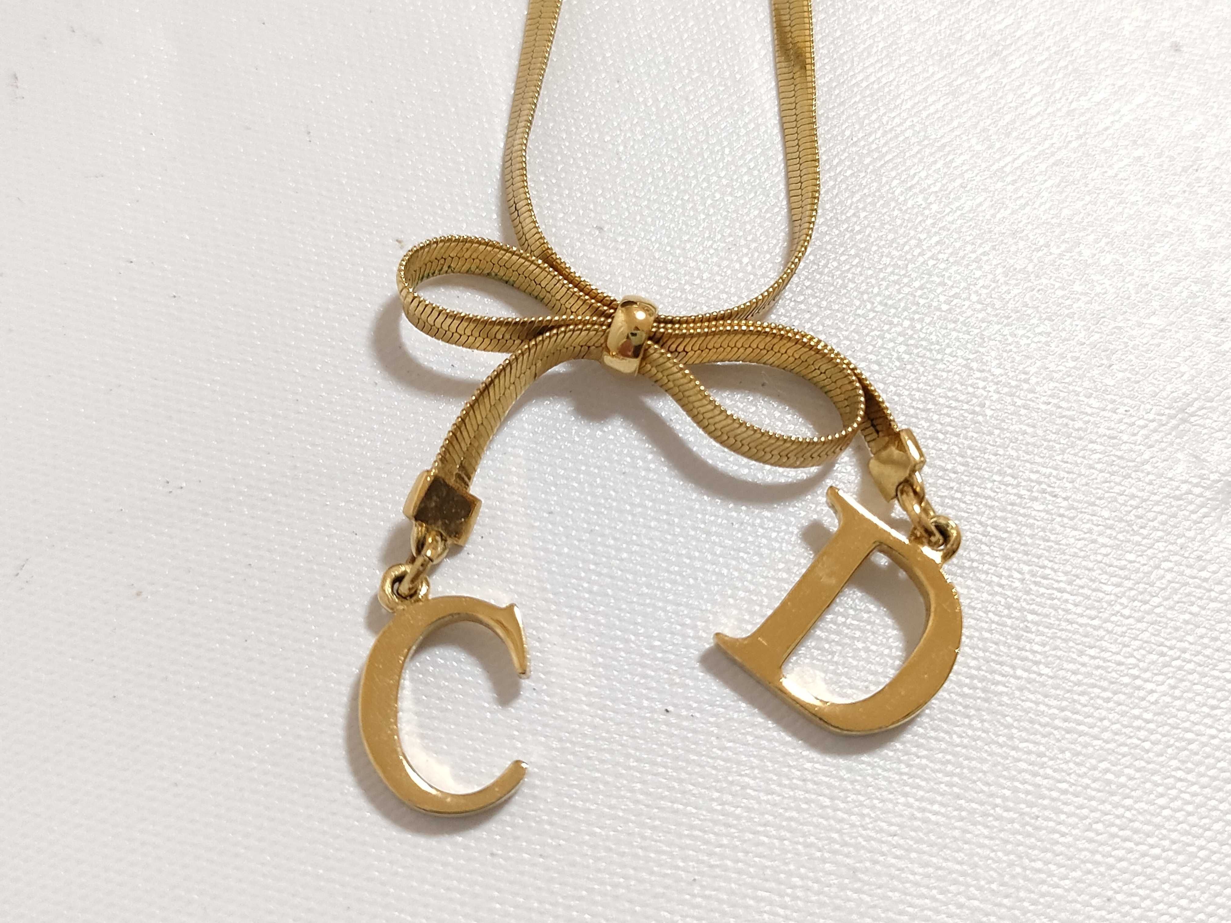 【水曜終了】(10221_0619)Dior ディオール リボンネックレス ネックレス