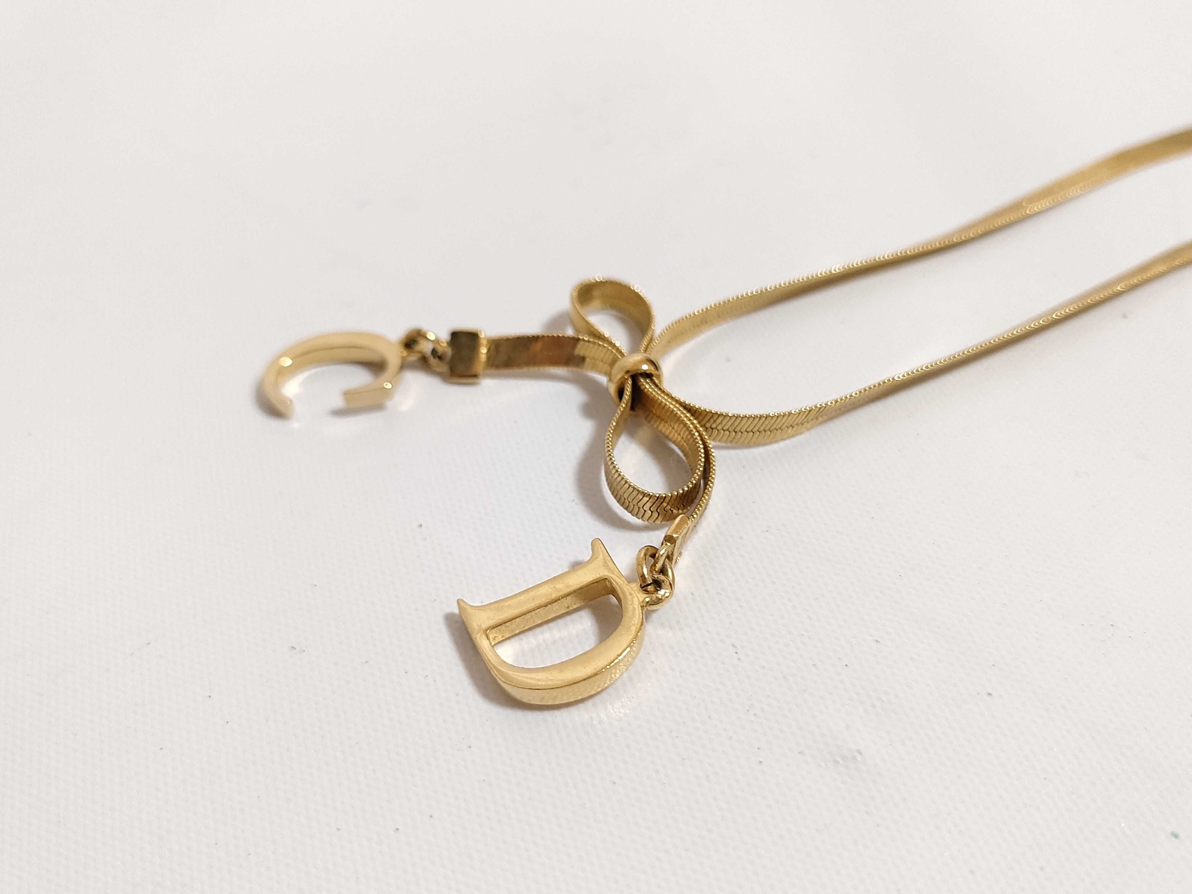 【水曜終了】(10221_0619)Dior ディオール リボンネックレス ネックレス