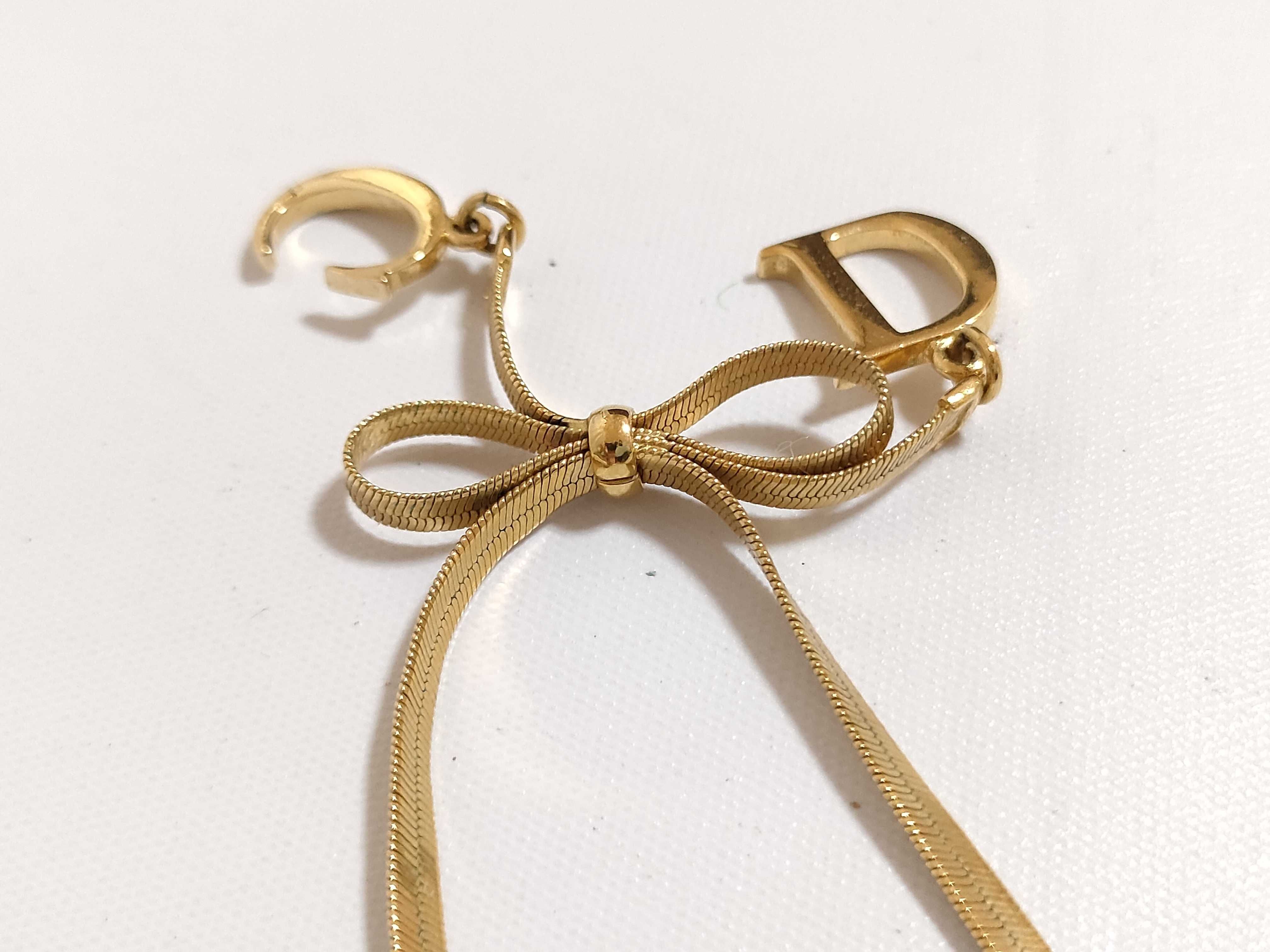 【水曜終了】(10221_0619)Dior ディオール リボンネックレス ネックレス