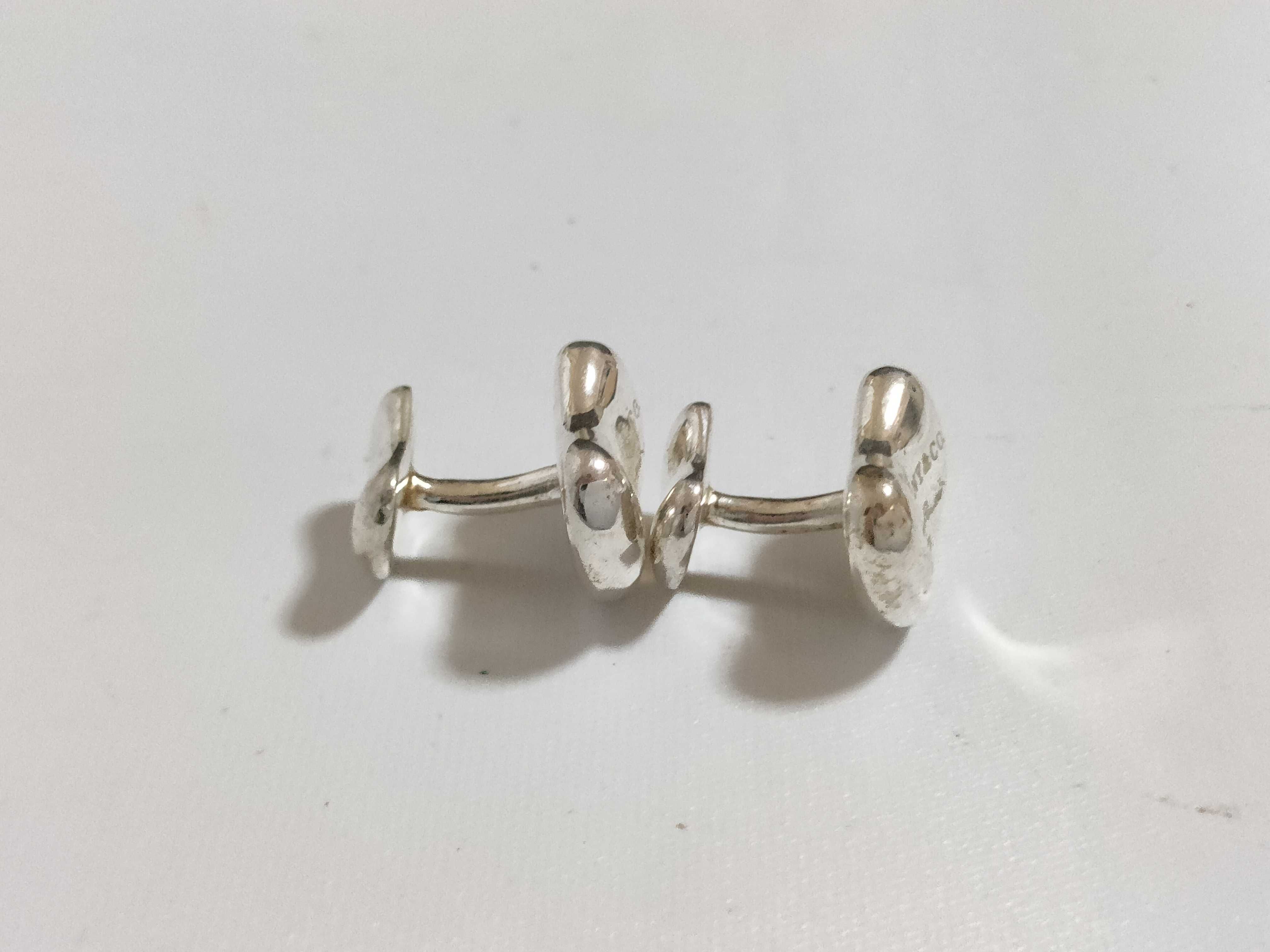 【水曜終了】(10221_0321)Tiffany&Co. ビーン カフス ビーン 925 ネクタイピン・カフス