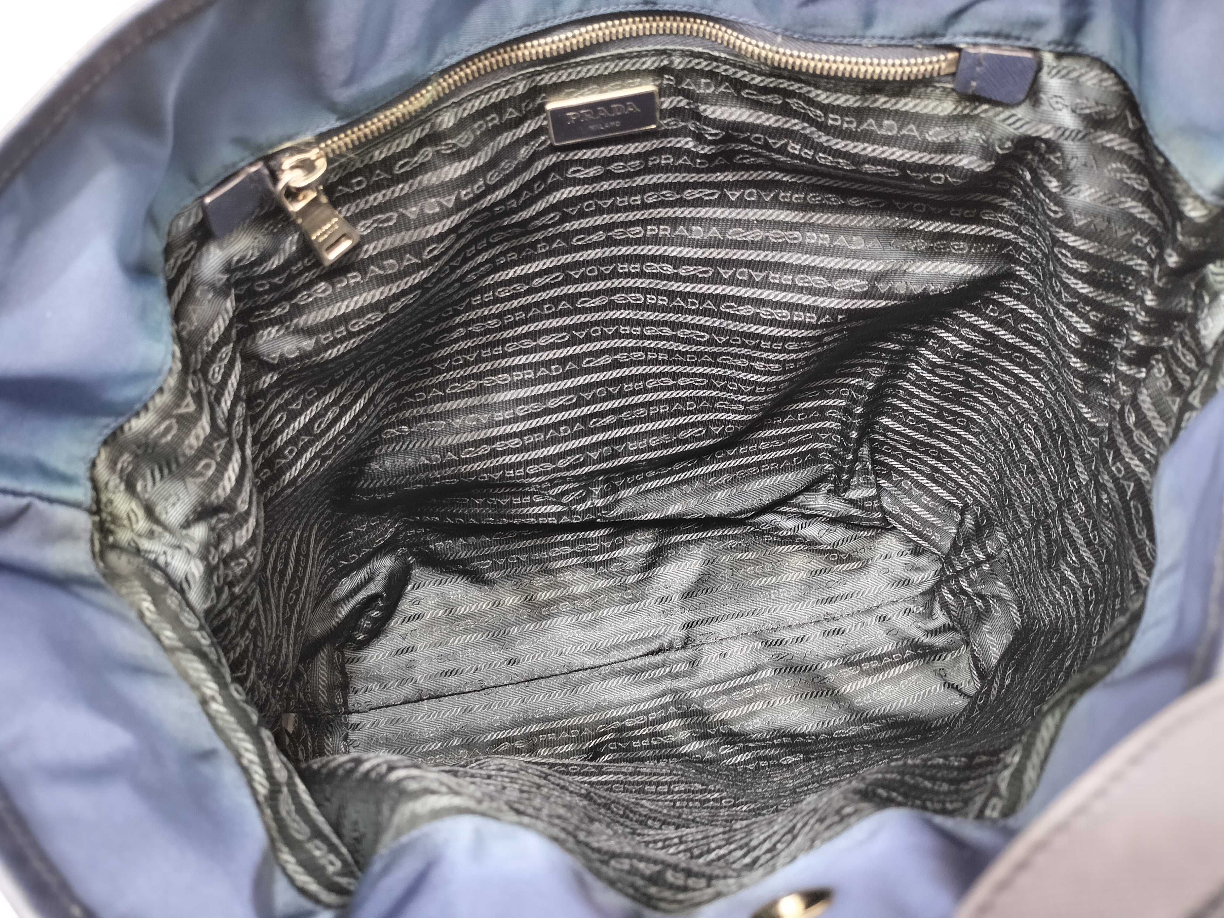 【水曜終了】(10709_0109)PRADA プラダ ロボット テスート トートバッグ ネイビー