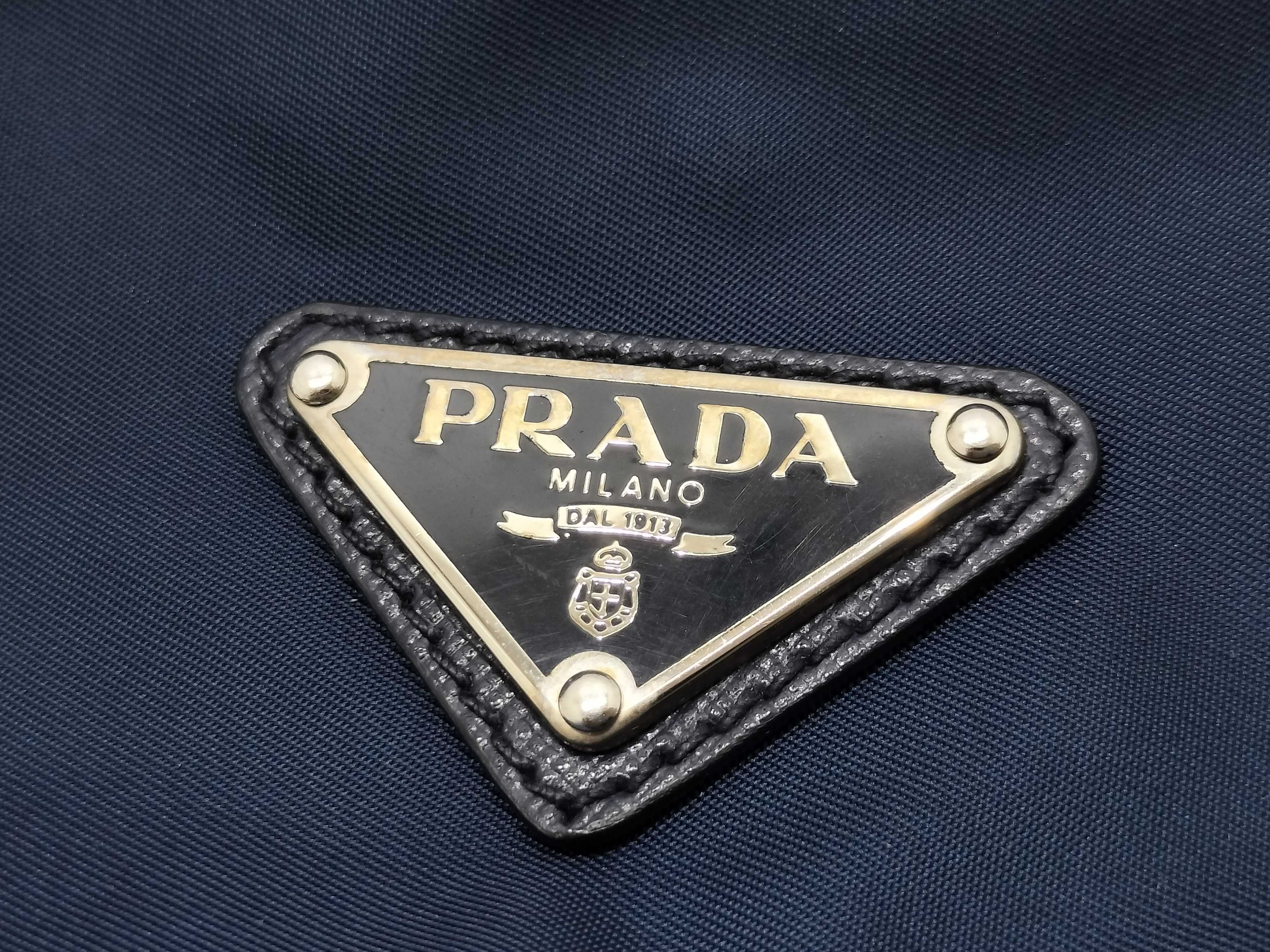 【水曜終了】(10709_0109)PRADA プラダ ロボット テスート トートバッグ ネイビー