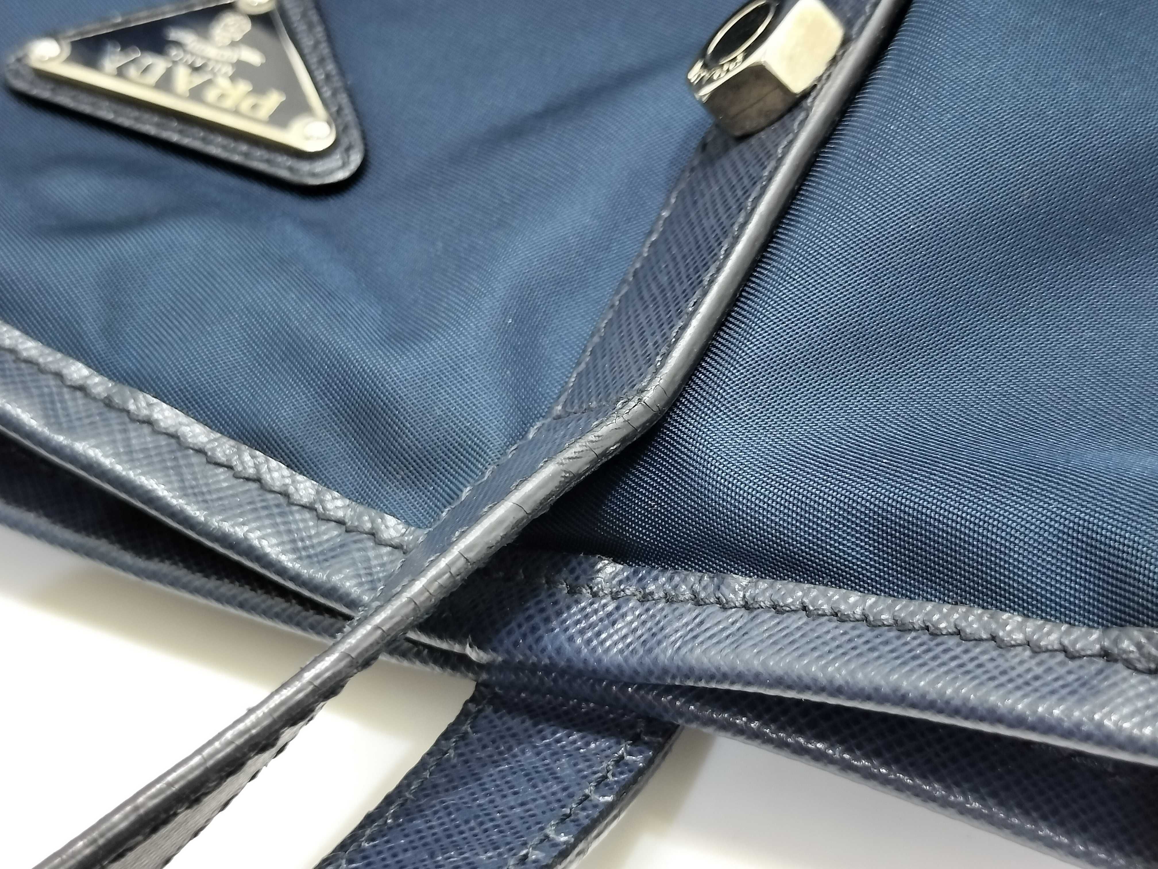 【水曜終了】(10709_0109)PRADA プラダ ロボット テスート トートバッグ ネイビー