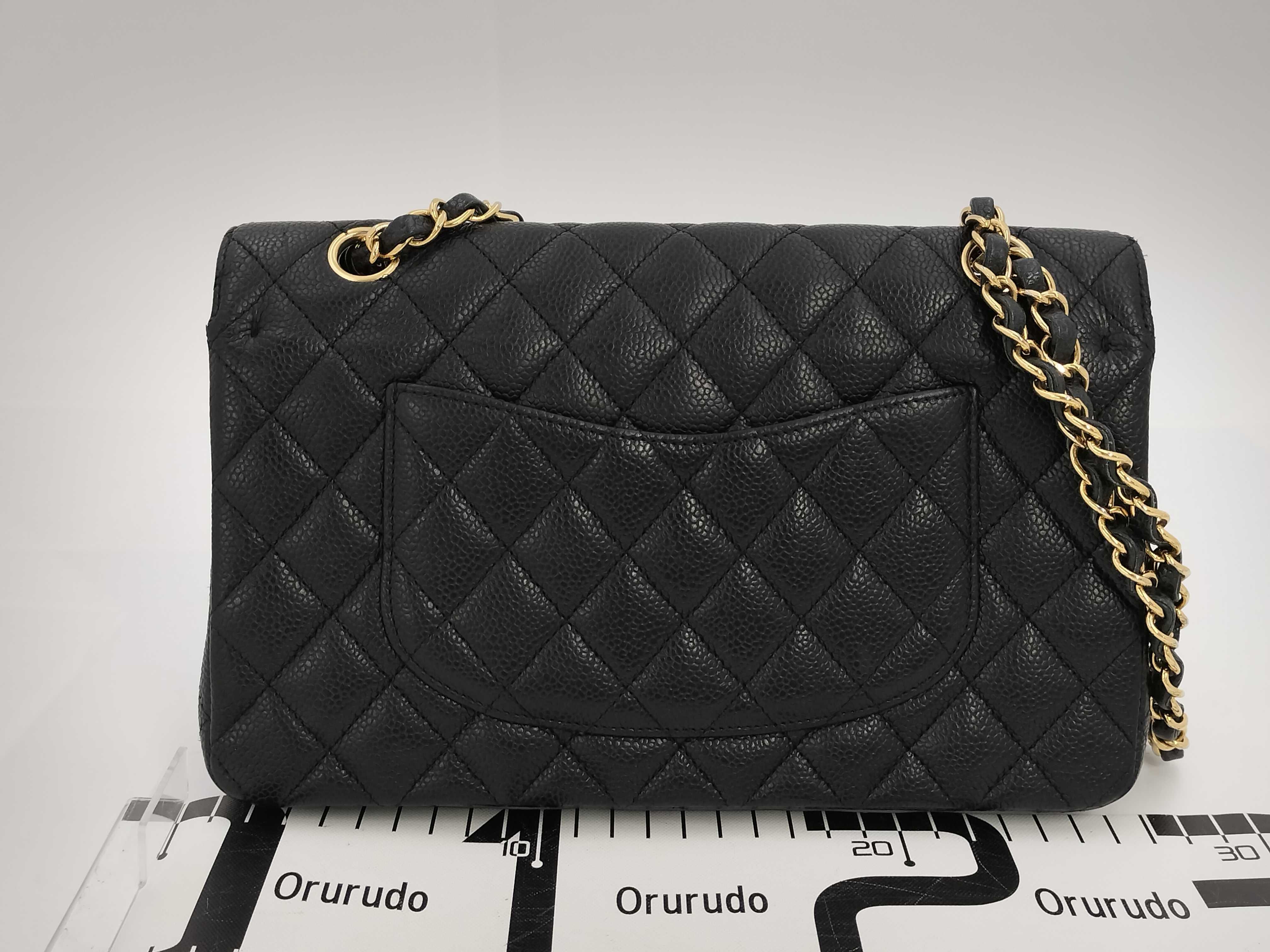 【水曜終了】(10814_0242)CHANEL マトラッセ25 Wフラップ キャビア 黒 チェーンショルダーバッグ