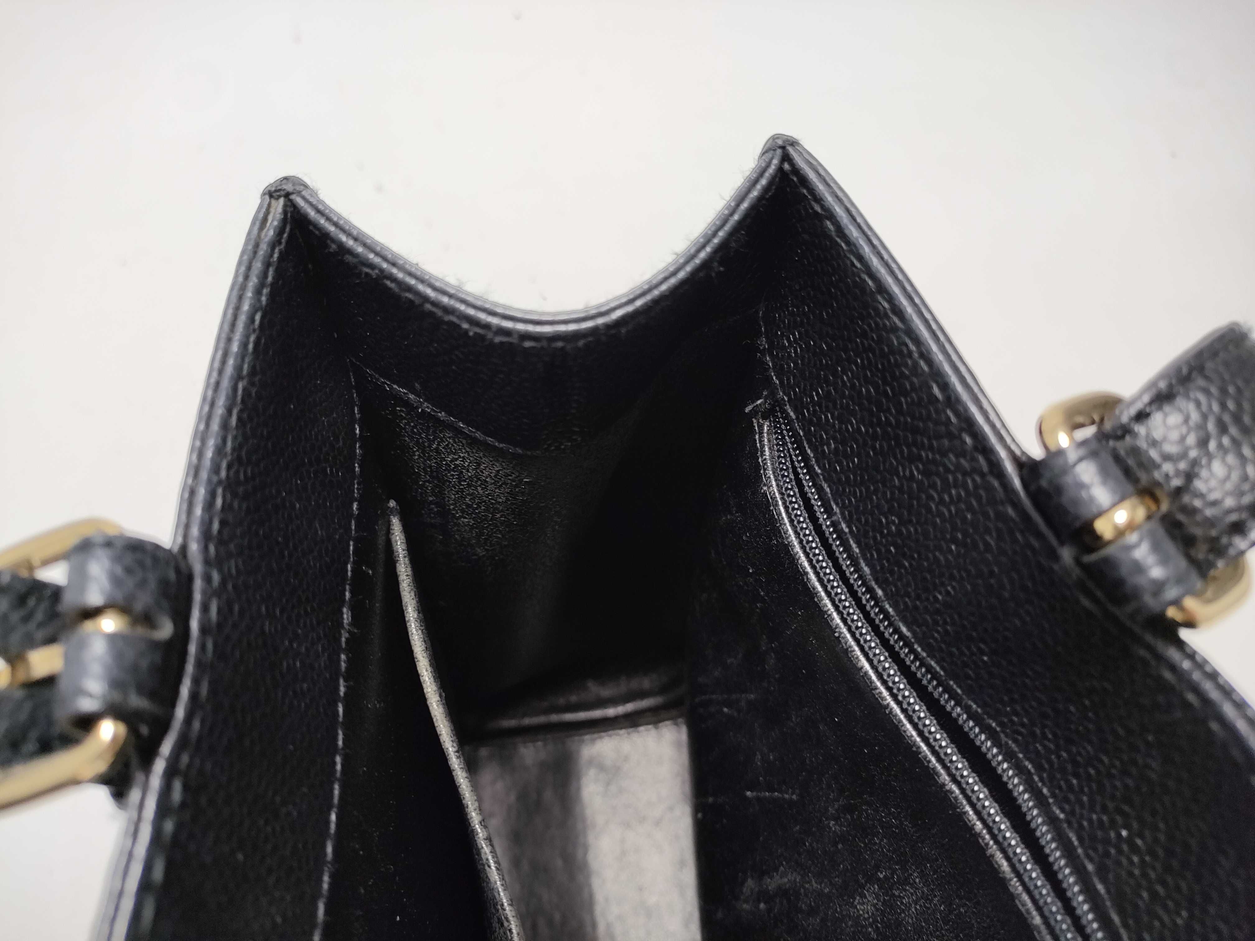 【水曜終了】(10228_0009)CHANEL キャビアスキン ターンロック トート トートバッグ
