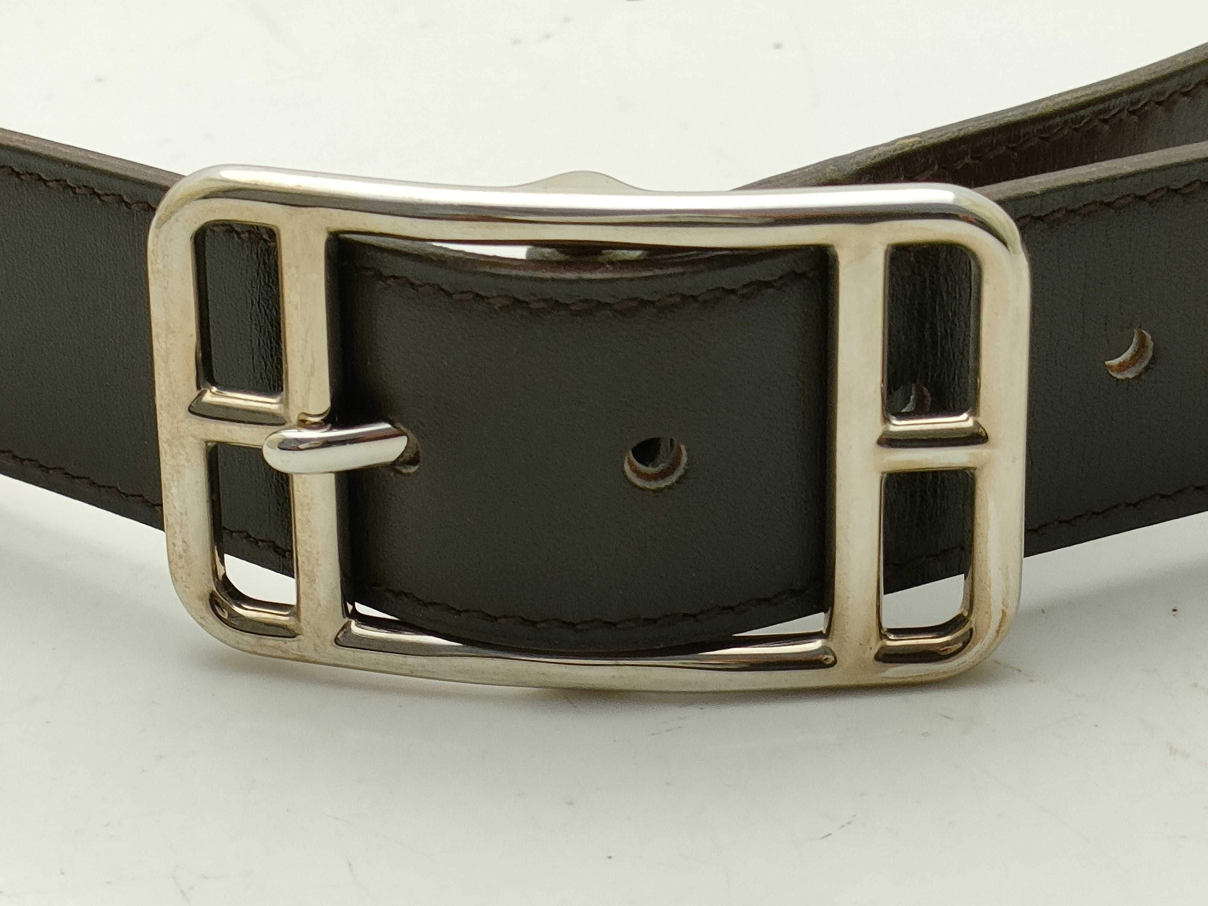 【水曜終了】(10227_0003)HERMES ケープコット ベルト □G ブラック ベルト