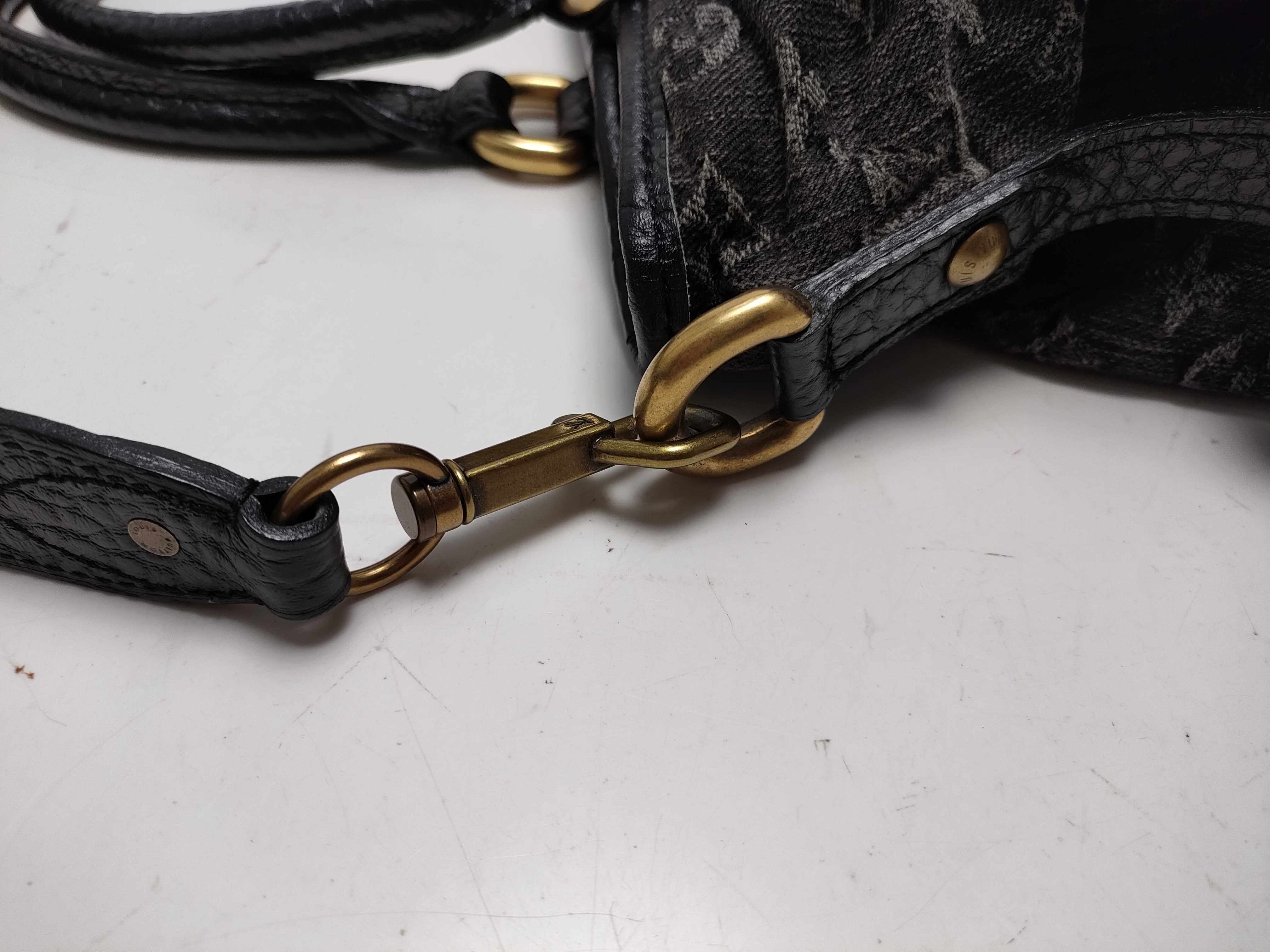 【水曜終了】(10229_0045)LOUIS VUITTON モノグラム デニム デニム M95351 ネオカビィMM ストラップ付き 内側毛玉有 ハンドバッグ
