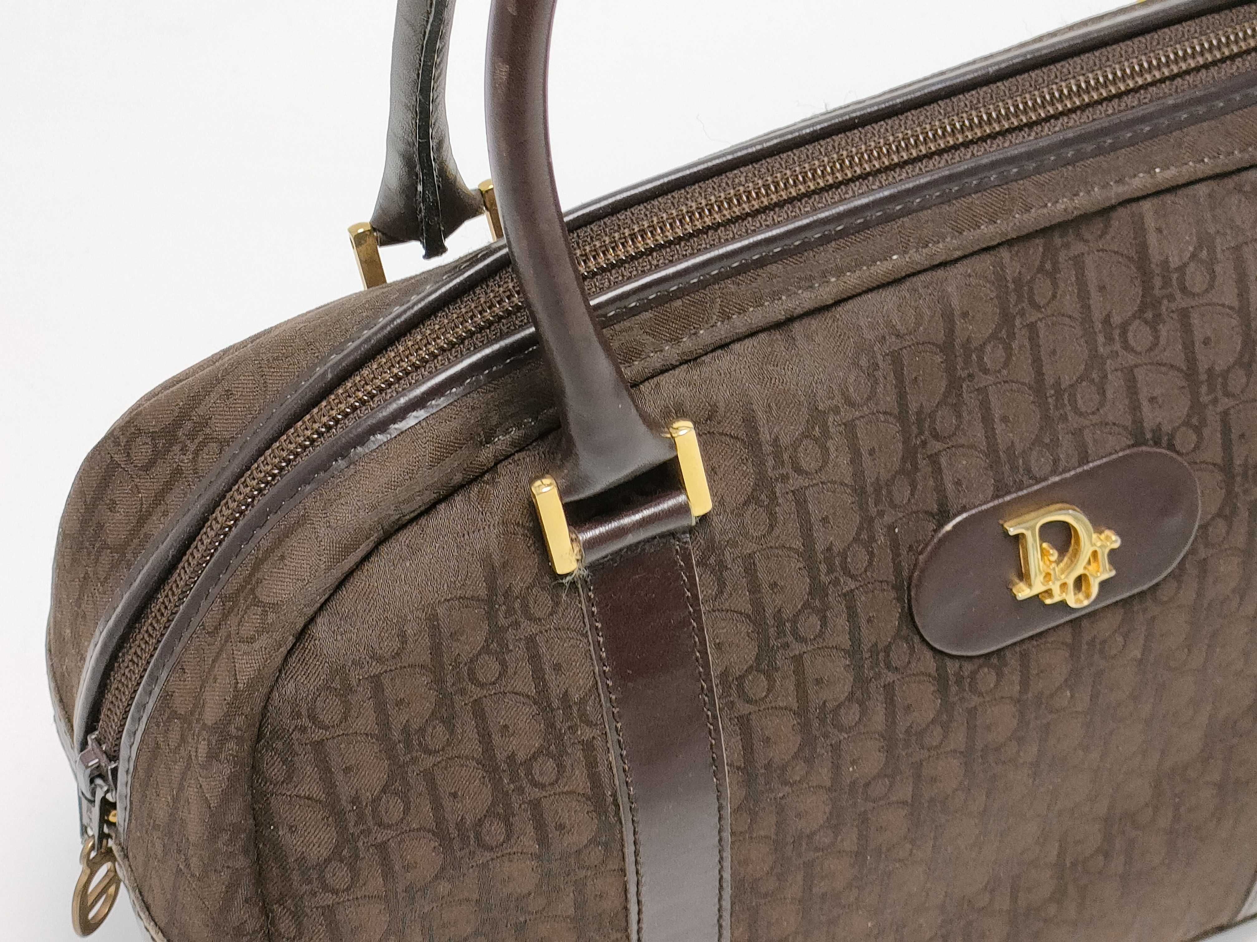 【水曜終了】(10220_0474)Dior トロッター ハンド ハンドバッグ