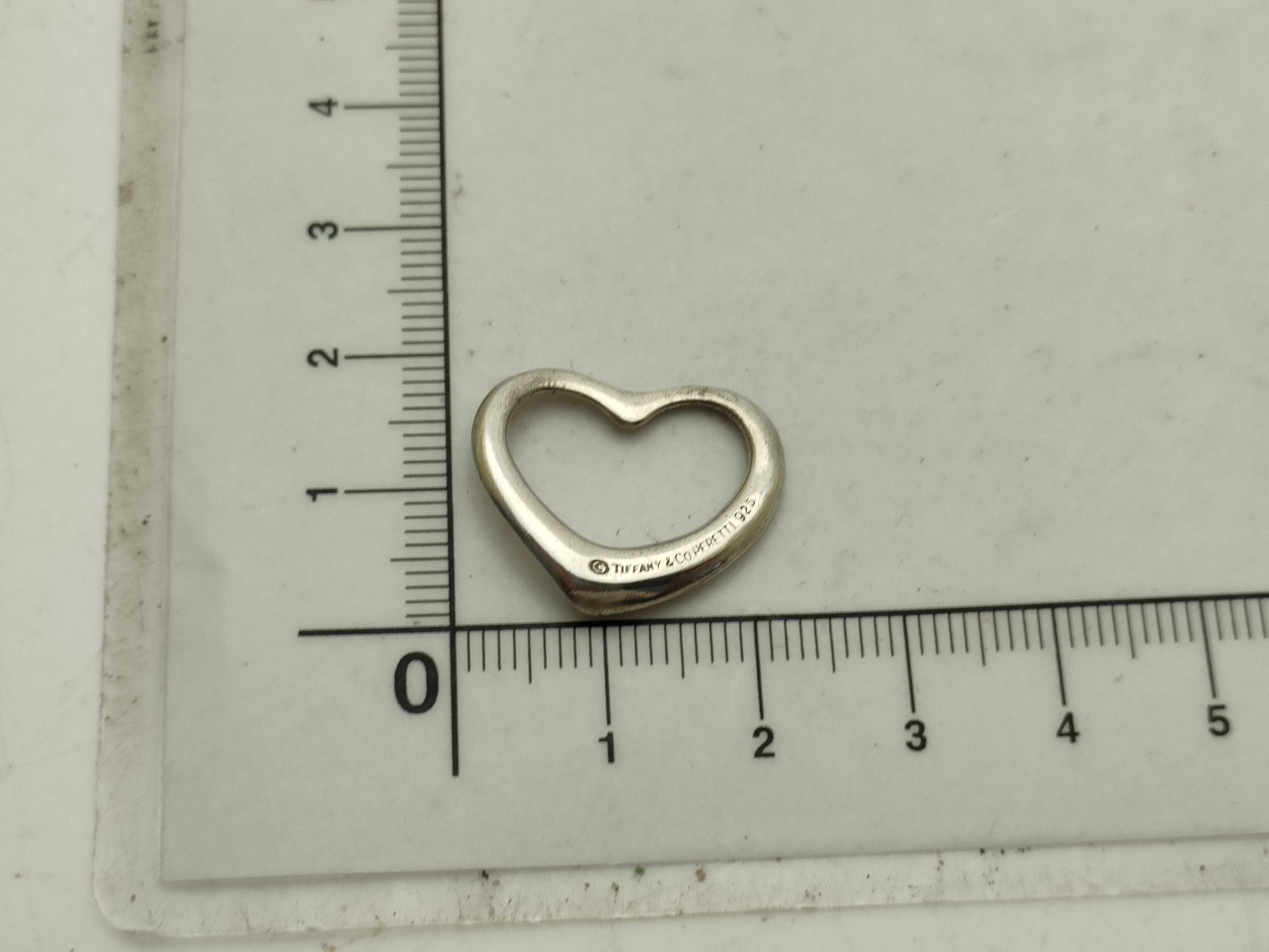【水曜終了】(10221_0377)Tiffany&Co. オープンハート オープンハート SV925 2.3g ペンダントトップ