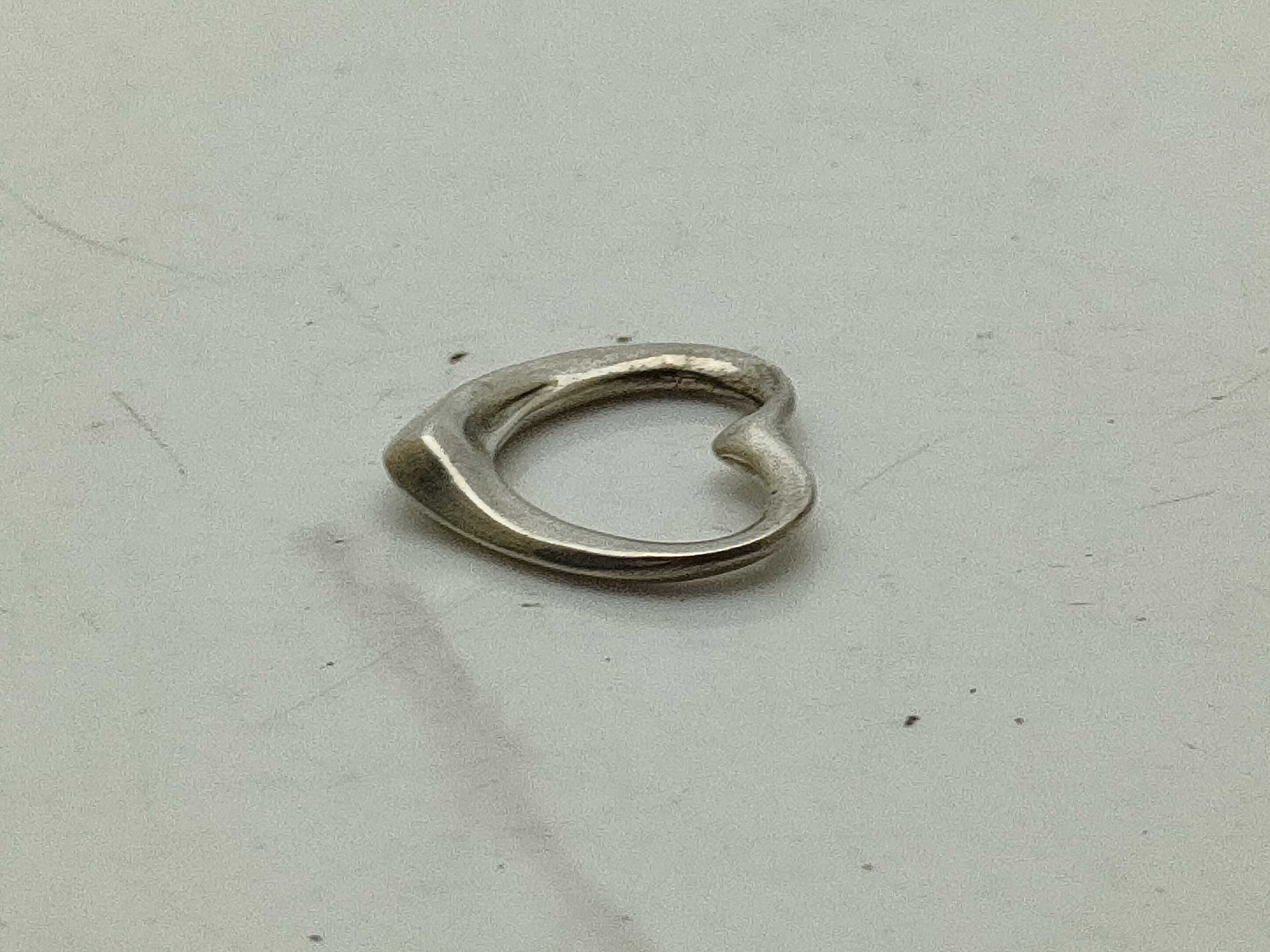 【水曜終了】(10221_0377)Tiffany&Co. オープンハート オープンハート SV925 2.3g ペンダントトップ