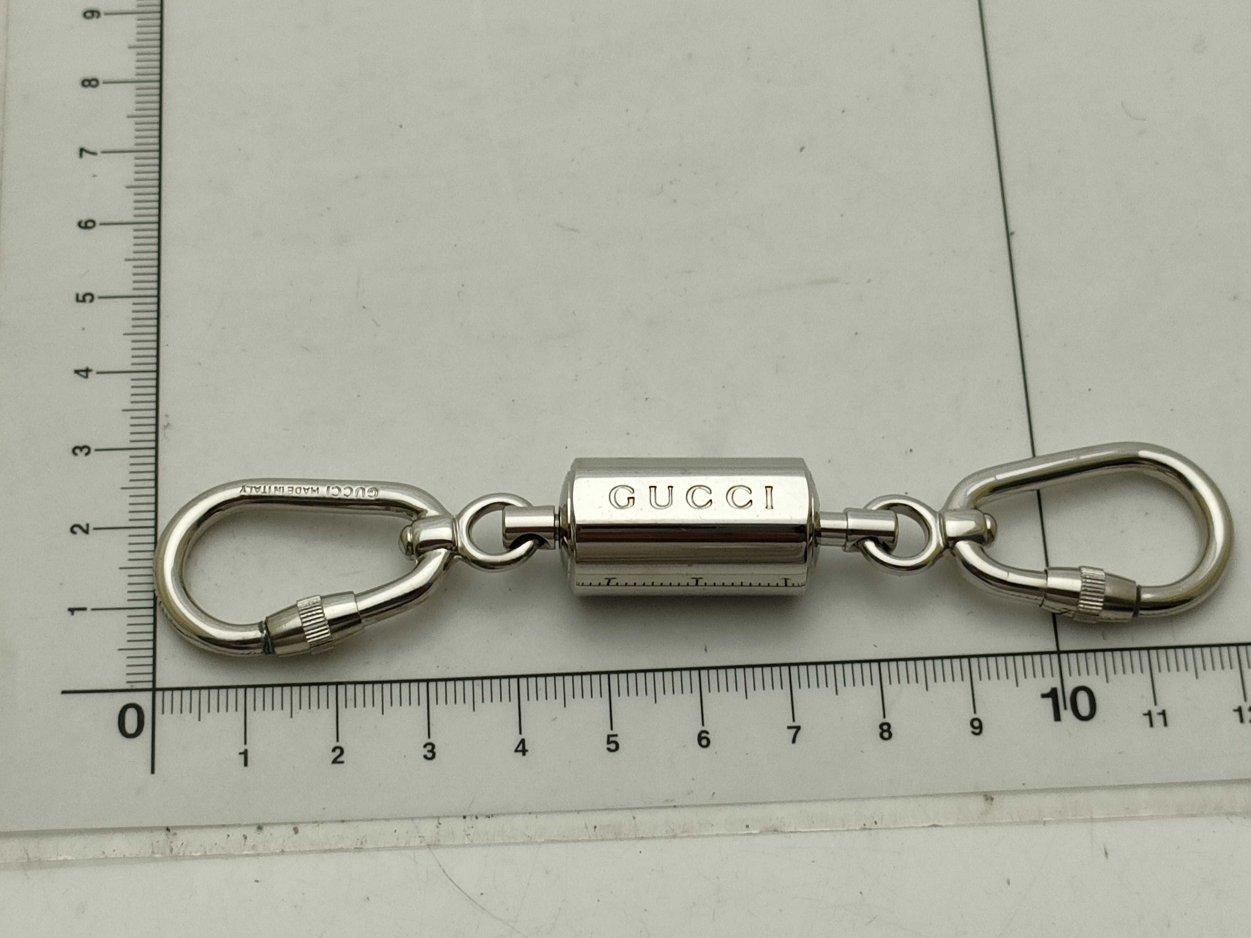 【水曜終了】(10221_0004)GUCCI カラビナ キーリング シルバー キーホルダー キーケース・キーホルダー