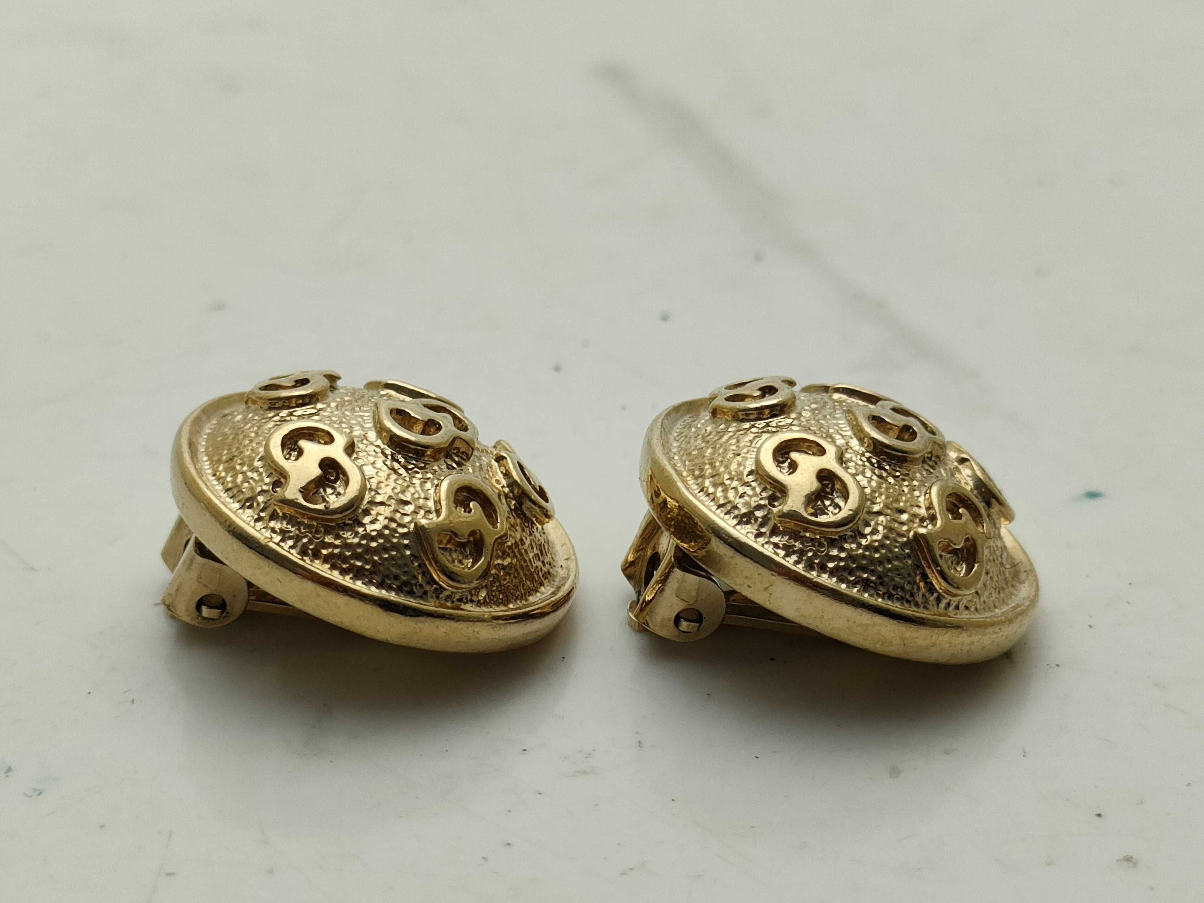 【水曜終了】(10221_0684)Dior ゴールド ロゴ ピアス イヤリング