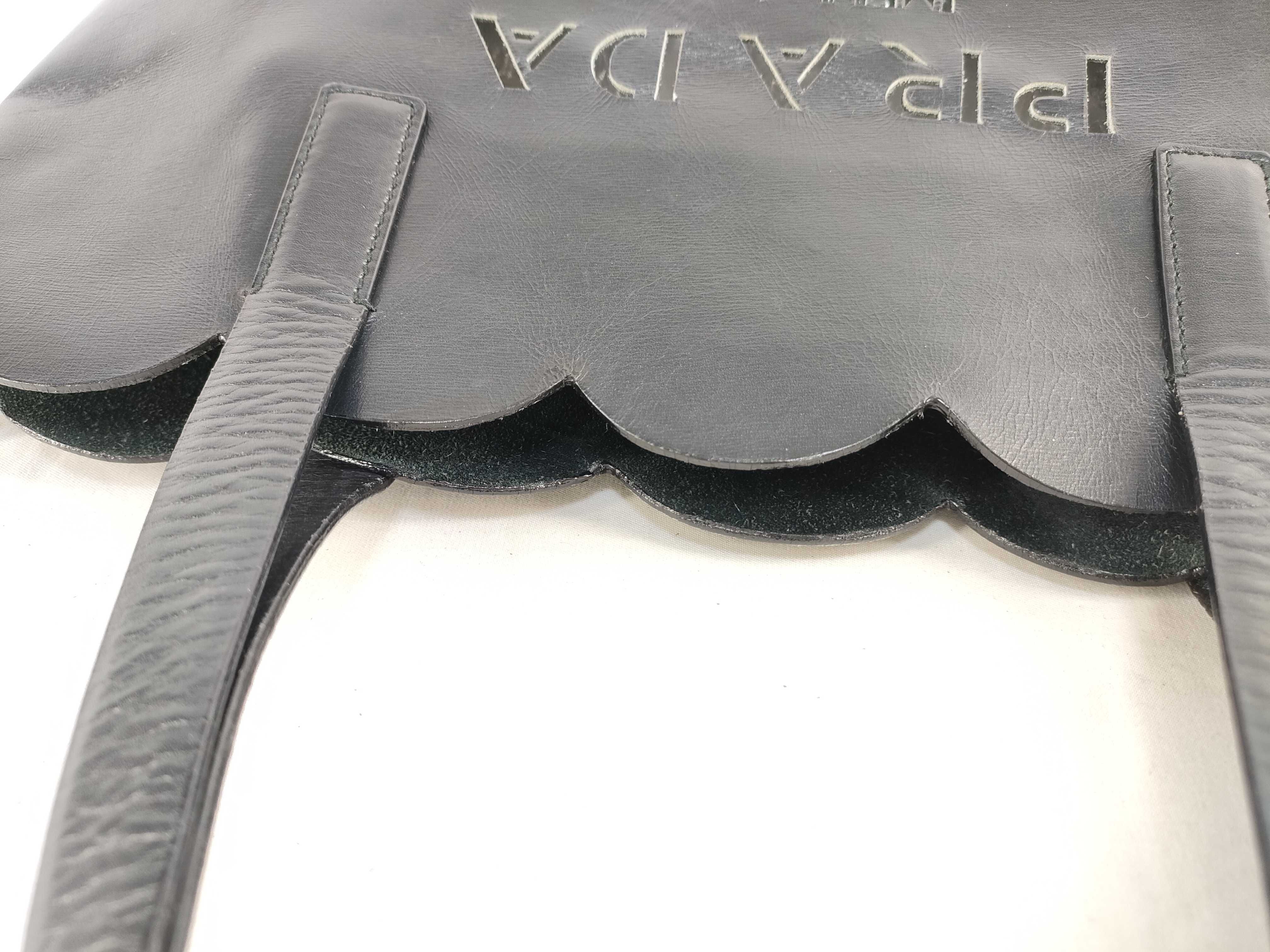 【水曜終了】(10709_0106)PRADA プラダ レザーショルダー トートバッグ カットワーク