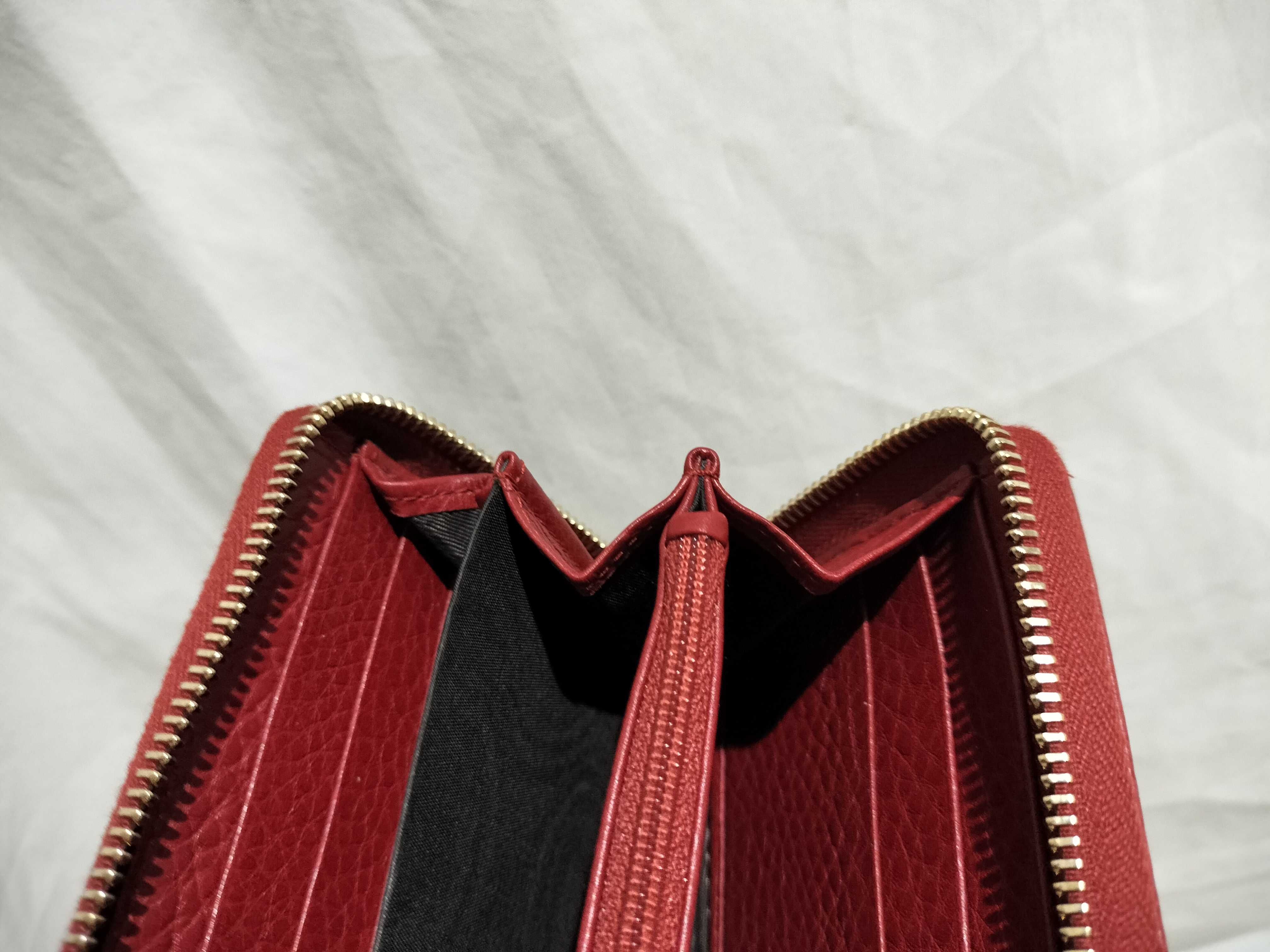 【水曜終了】(10230_0001)GUCCI バンブー レザー ラウンドジップ レッド 長財布 307984 財布