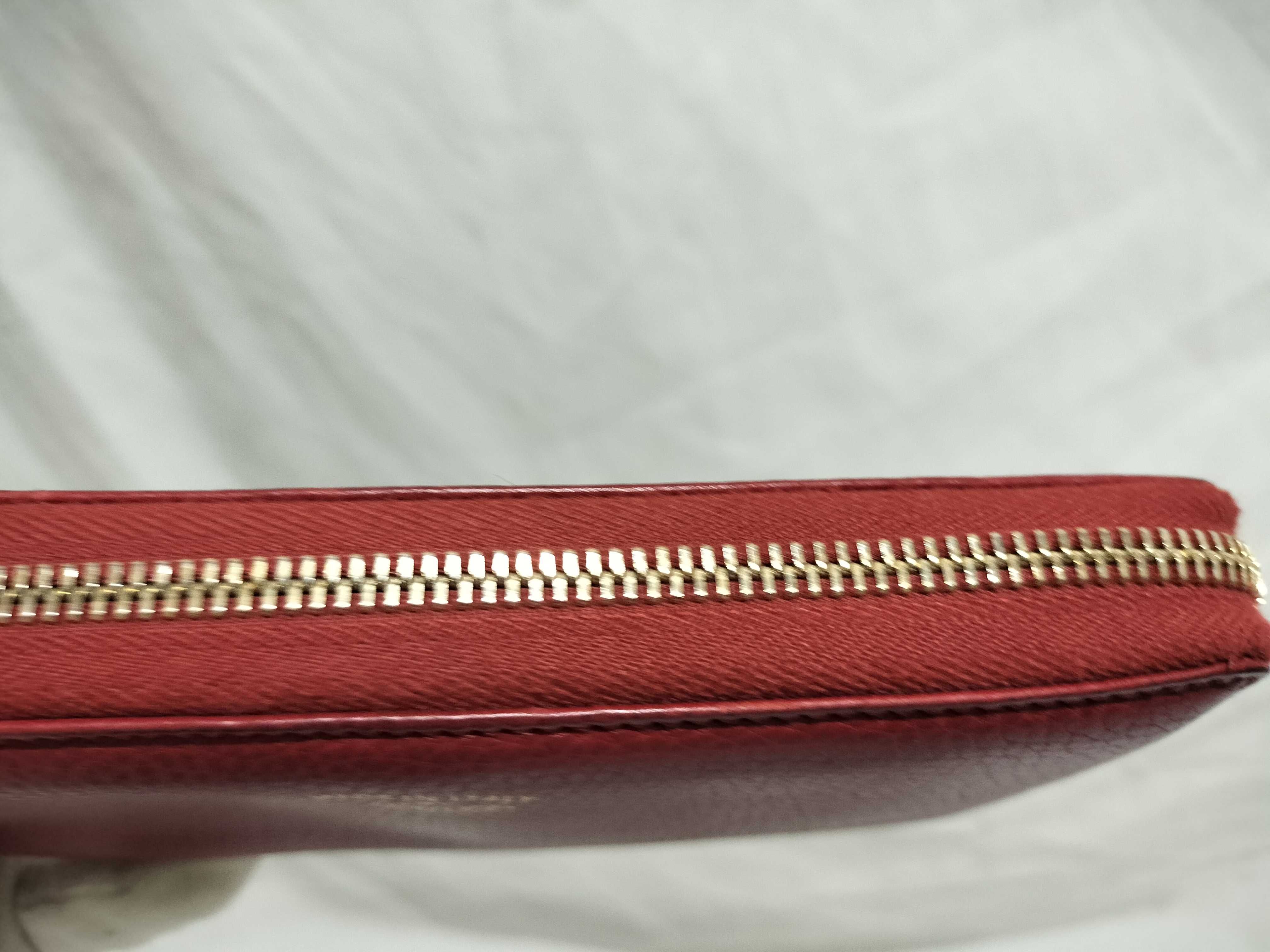 【水曜終了】(10230_0001)GUCCI バンブー レザー ラウンドジップ レッド 長財布 307984 財布