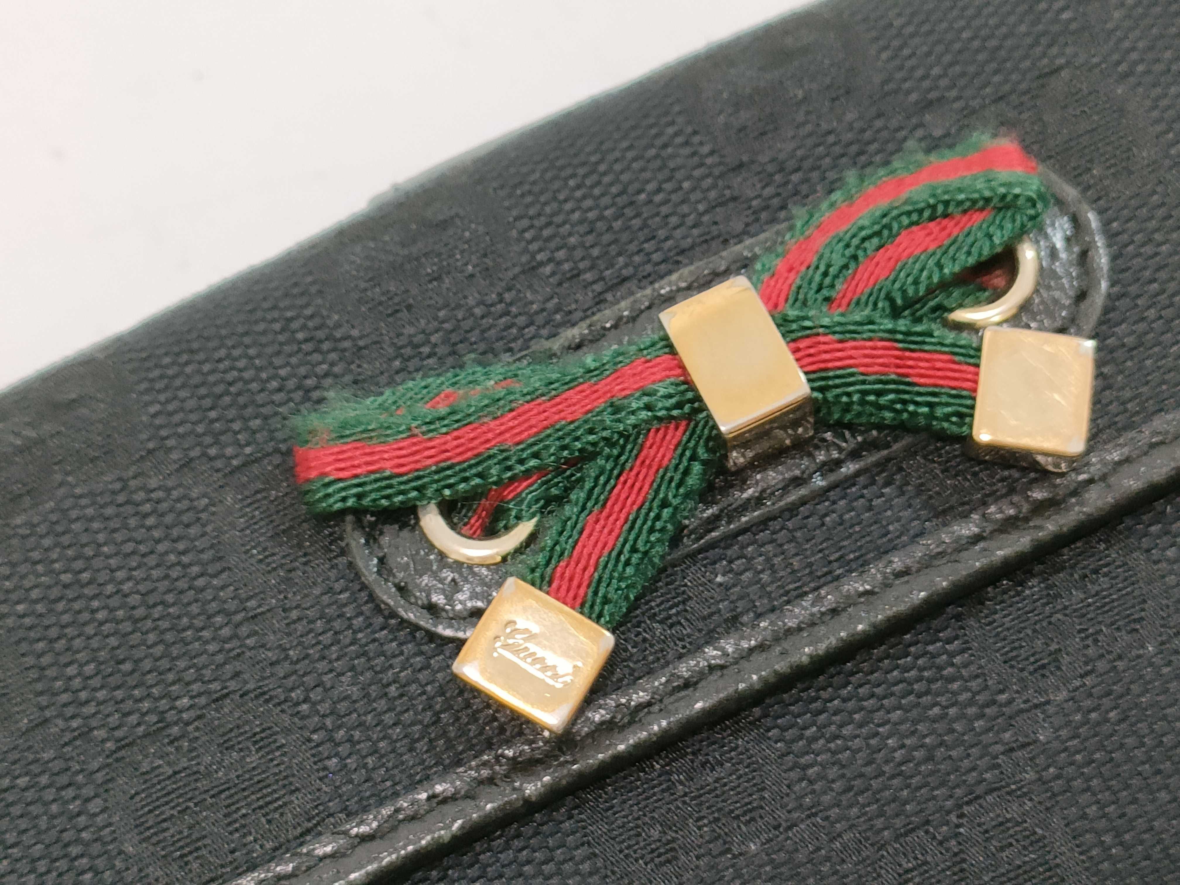 【水曜終了】(10223_0132)GUCCI GGキャンバス 163805 2123 リボン シェリー バッグ/167464 長財布 セット ハンドバッグ