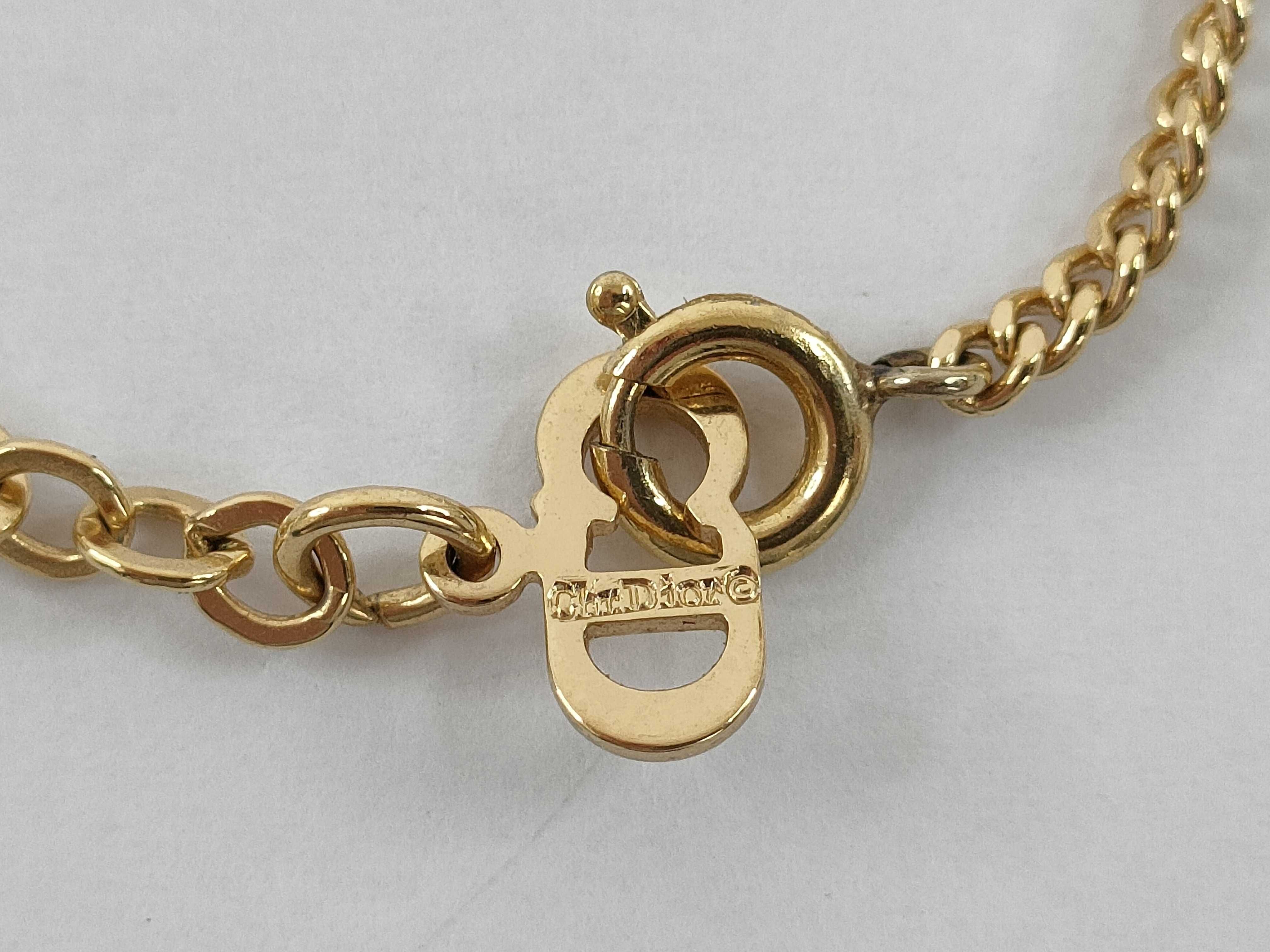 【水曜終了】(10221_0620)Dior ラインストーン付き ネックレス/両耳イヤリング アクセサリーまとめ アクセサリーまとめ(アクセサリー)