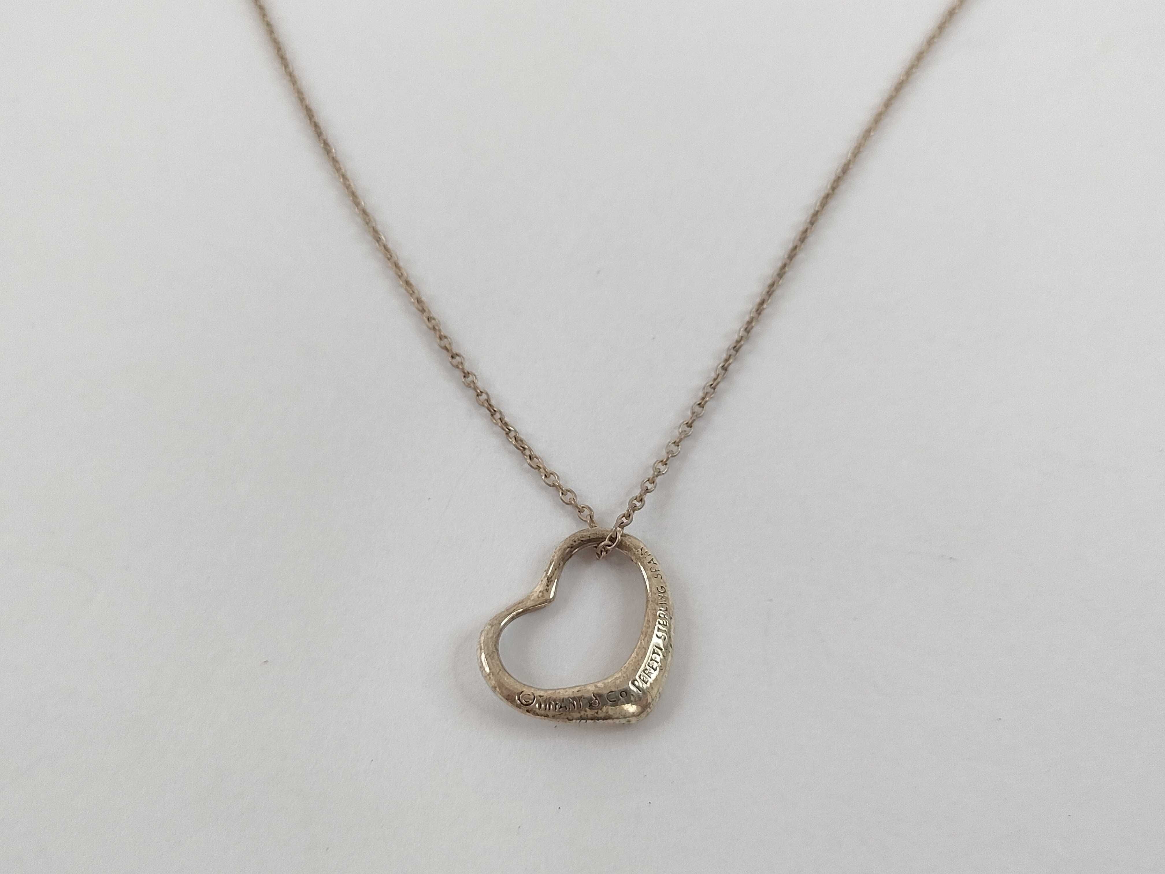 【水曜終了】(10221_0388)Tiffany&Co. オープンハート オープンハート ネックレス SV925 2.0g ネックレス