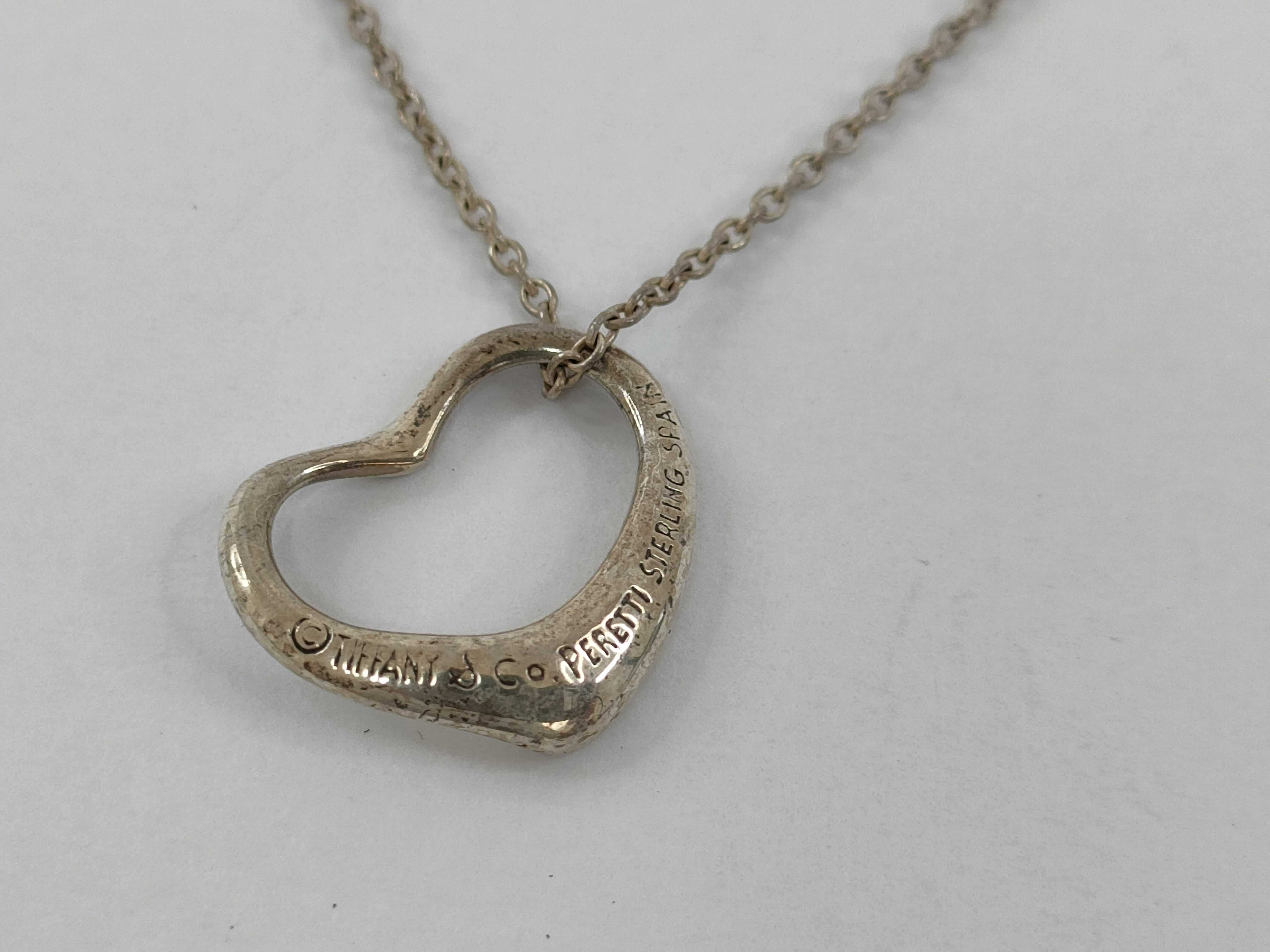【水曜終了】(10221_0388)Tiffany&Co. オープンハート オープンハート ネックレス SV925 2.0g ネックレス