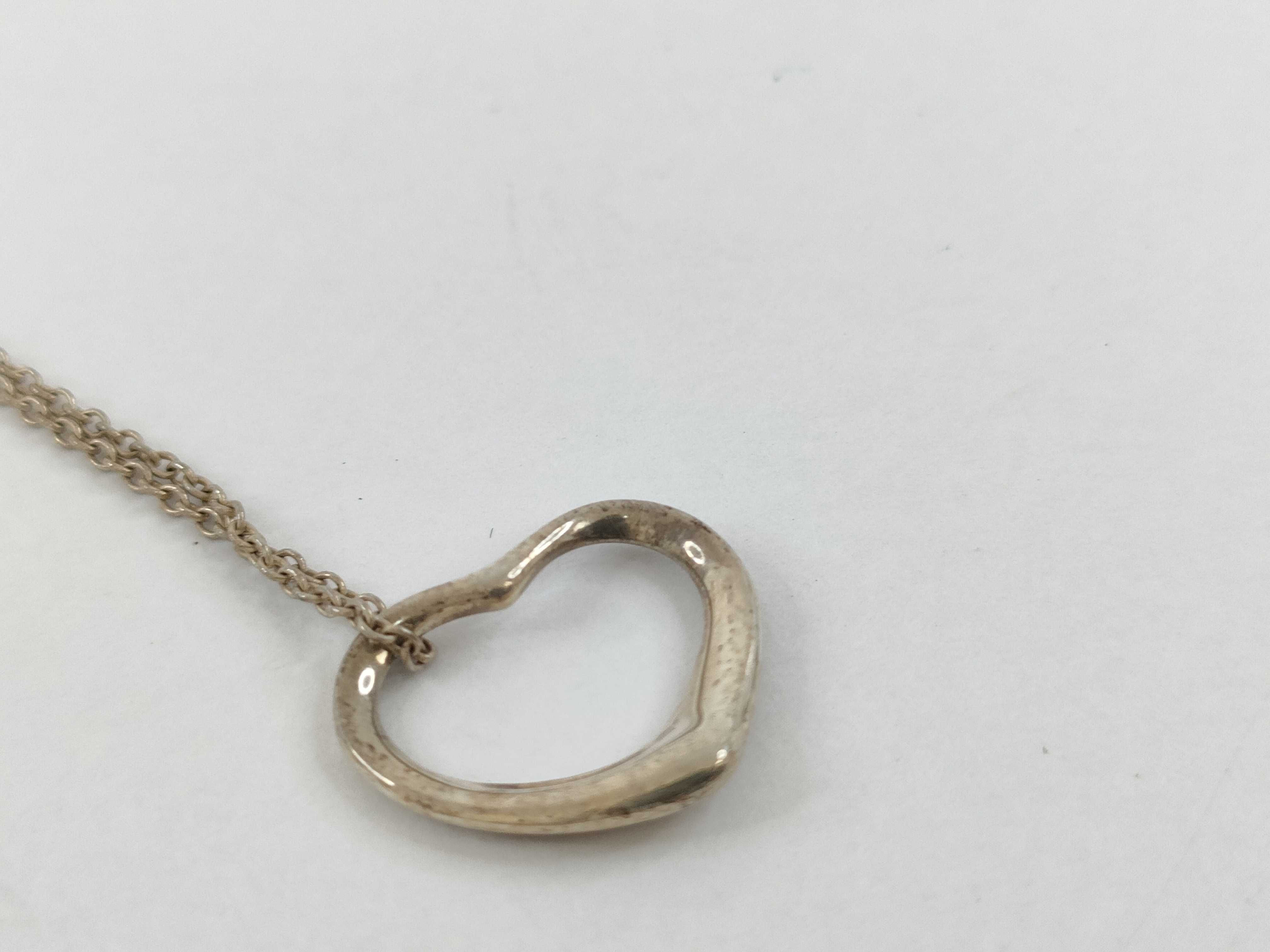 【水曜終了】(10221_0388)Tiffany&Co. オープンハート オープンハート ネックレス SV925 2.0g ネックレス