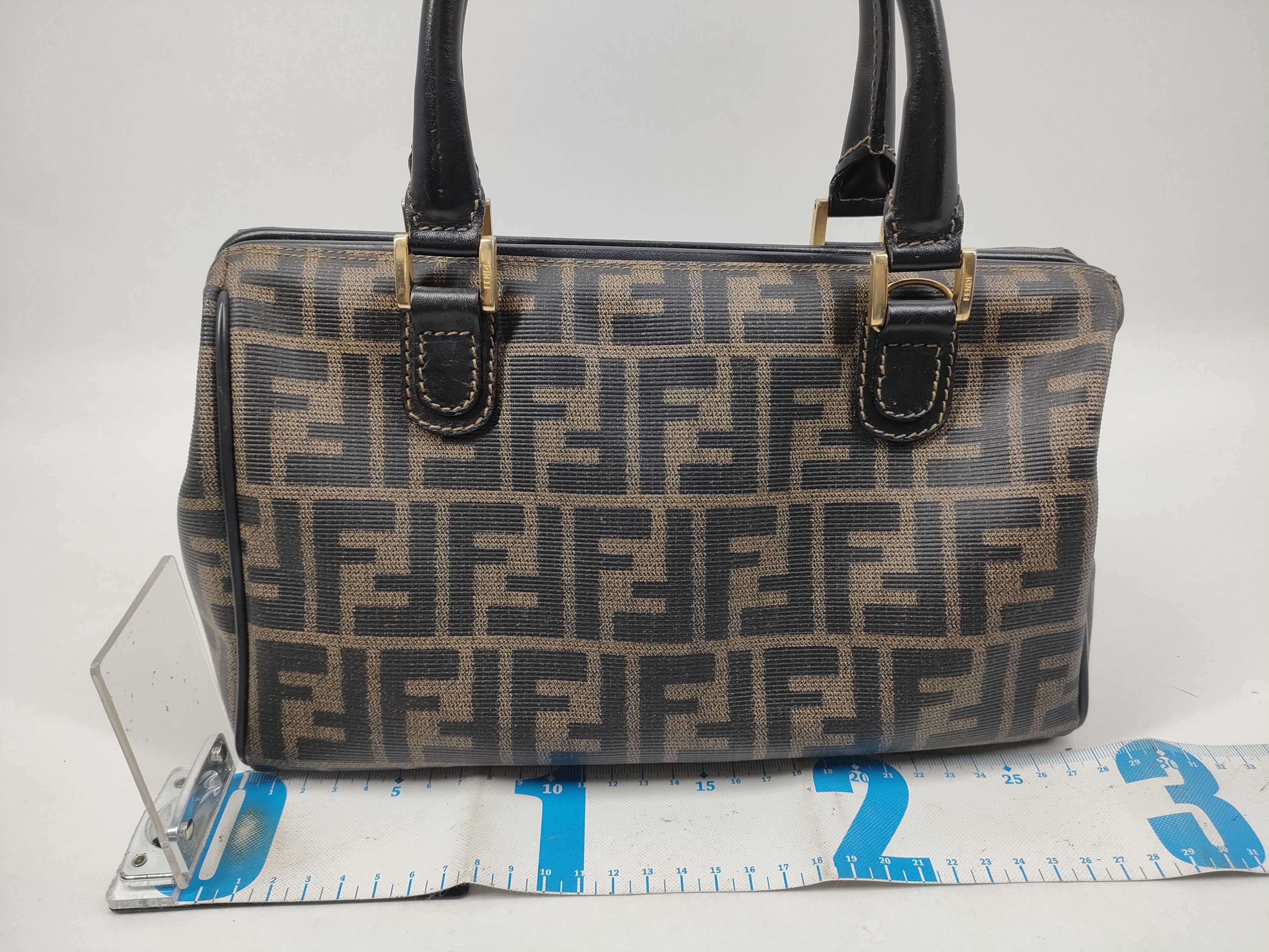 【水曜終了】(10219_0373)FENDI ズッカ柄 ハンドバッグ STなし ハンドバッグ