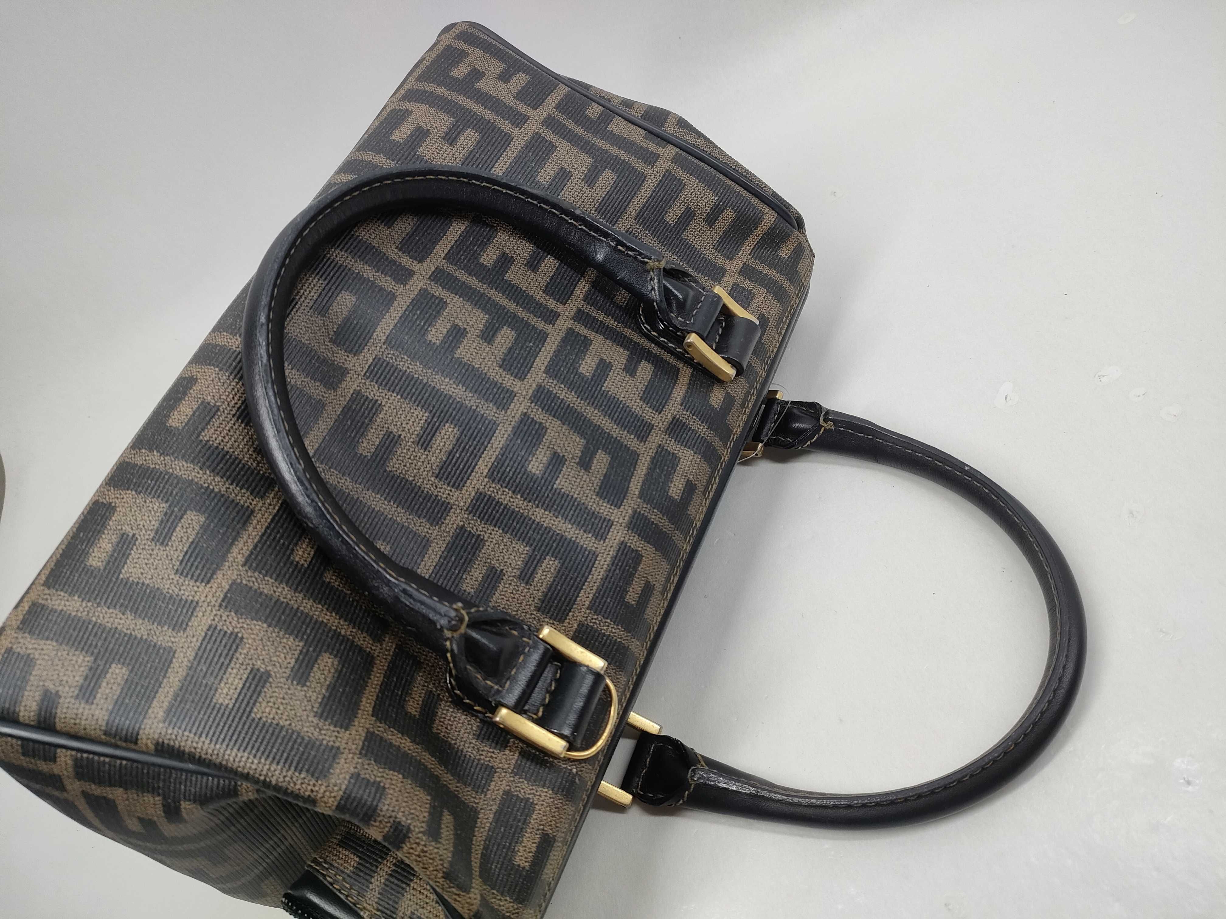 【水曜終了】(10219_0373)FENDI ズッカ柄 ハンドバッグ STなし ハンドバッグ