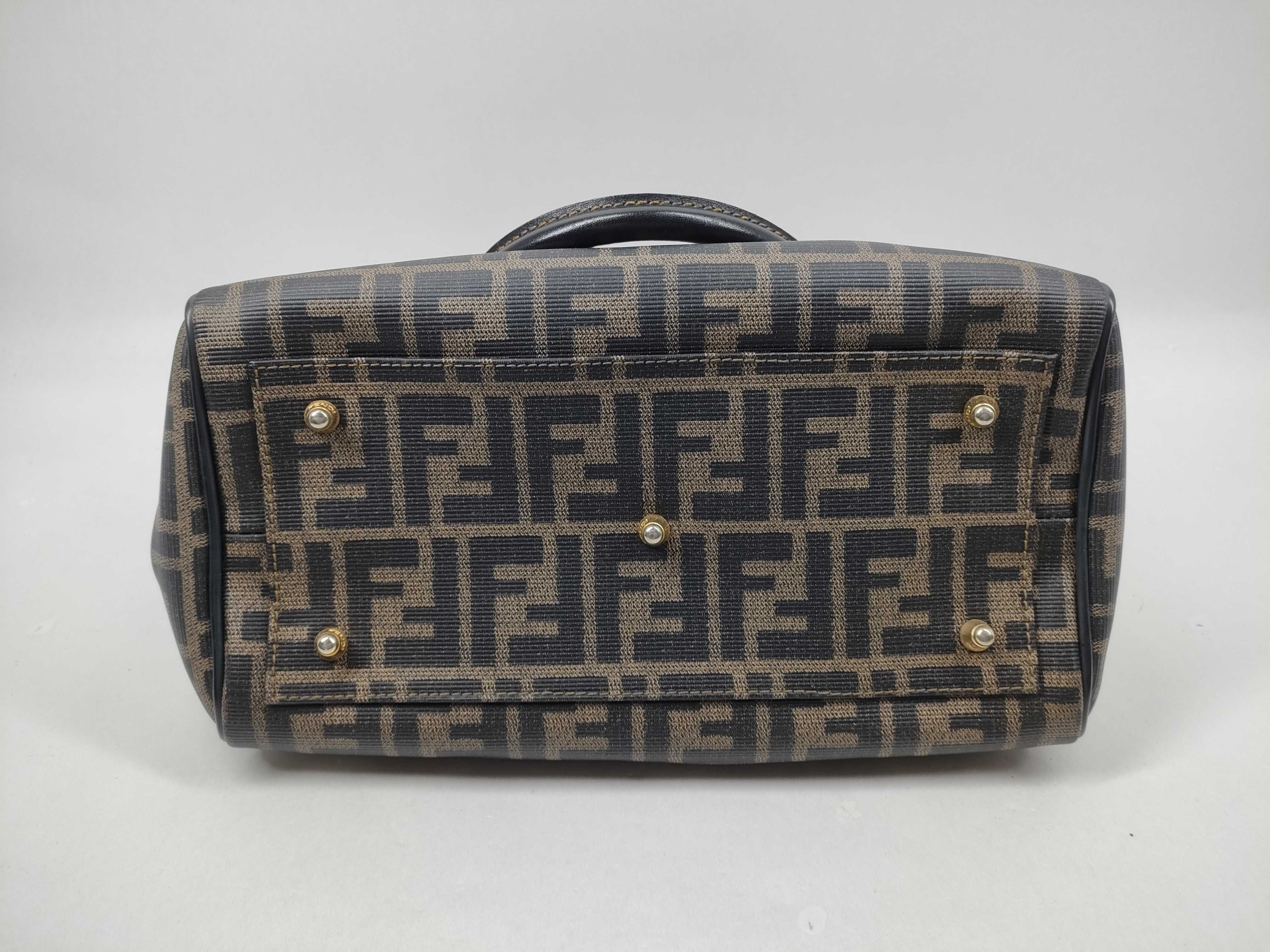 【水曜終了】(10219_0373)FENDI ズッカ柄 ハンドバッグ STなし ハンドバッグ