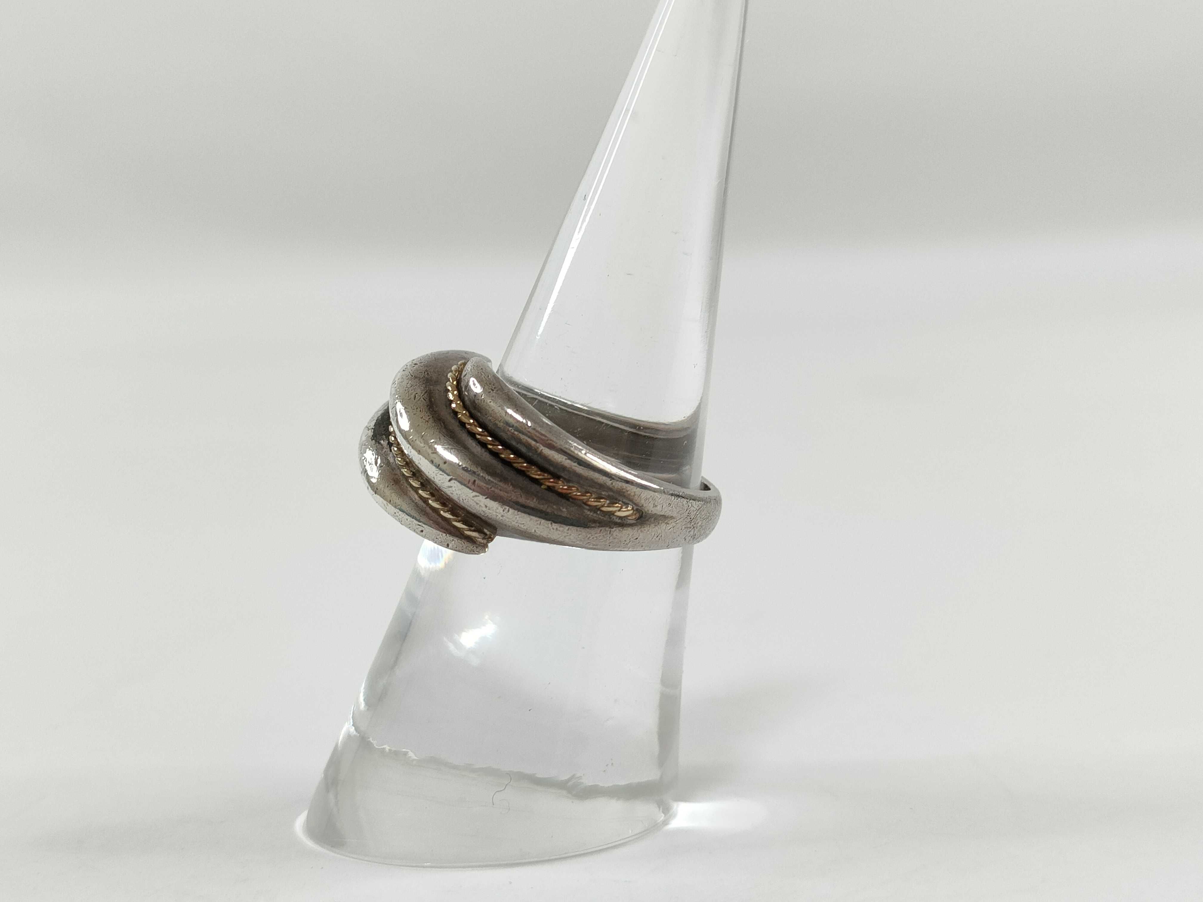【水曜終了】(10221_0398)Tiffany&Co. コンビ/シェルツイストリング リング