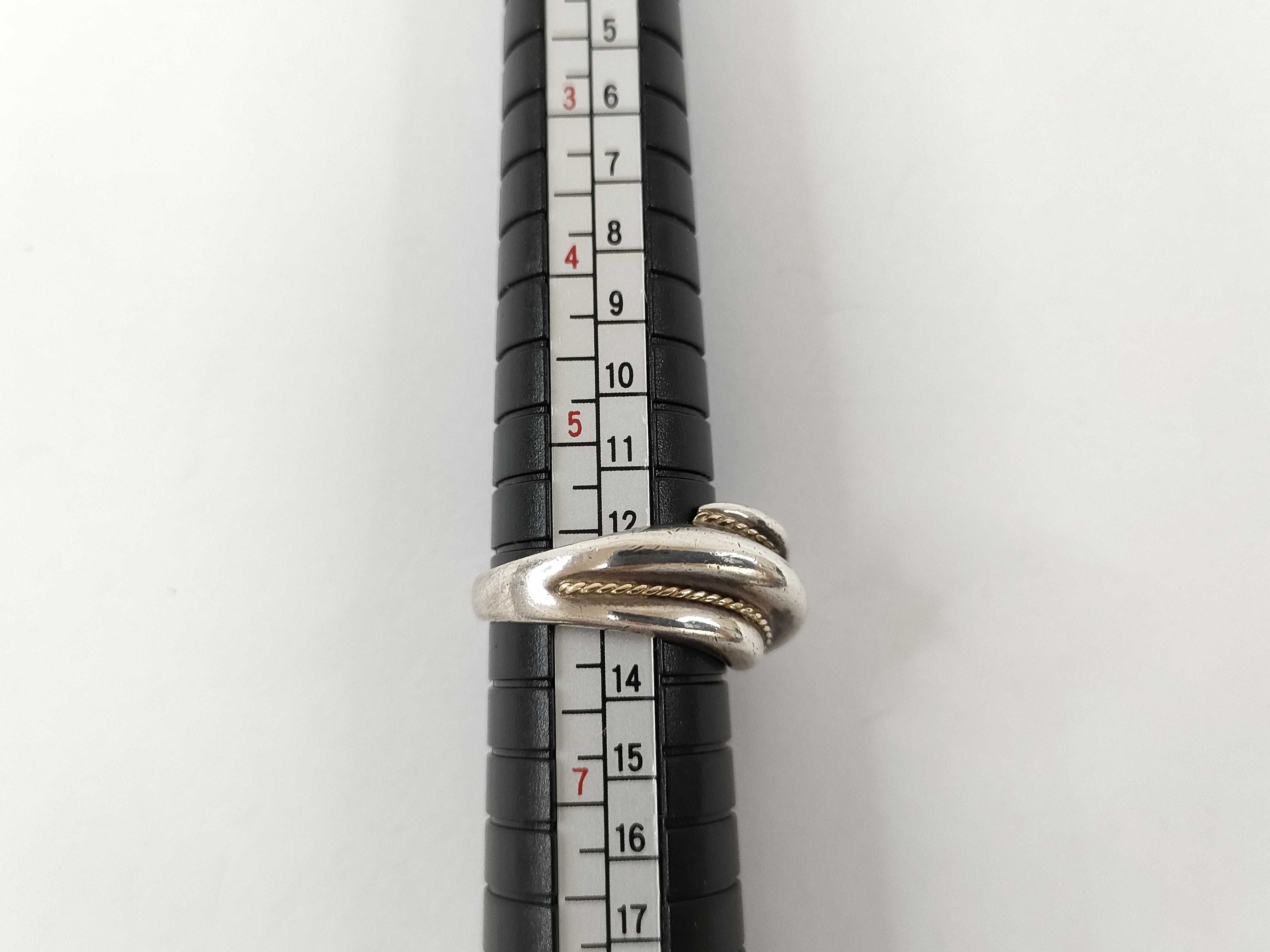 【水曜終了】(10221_0398)Tiffany&Co. コンビ/シェルツイストリング リング