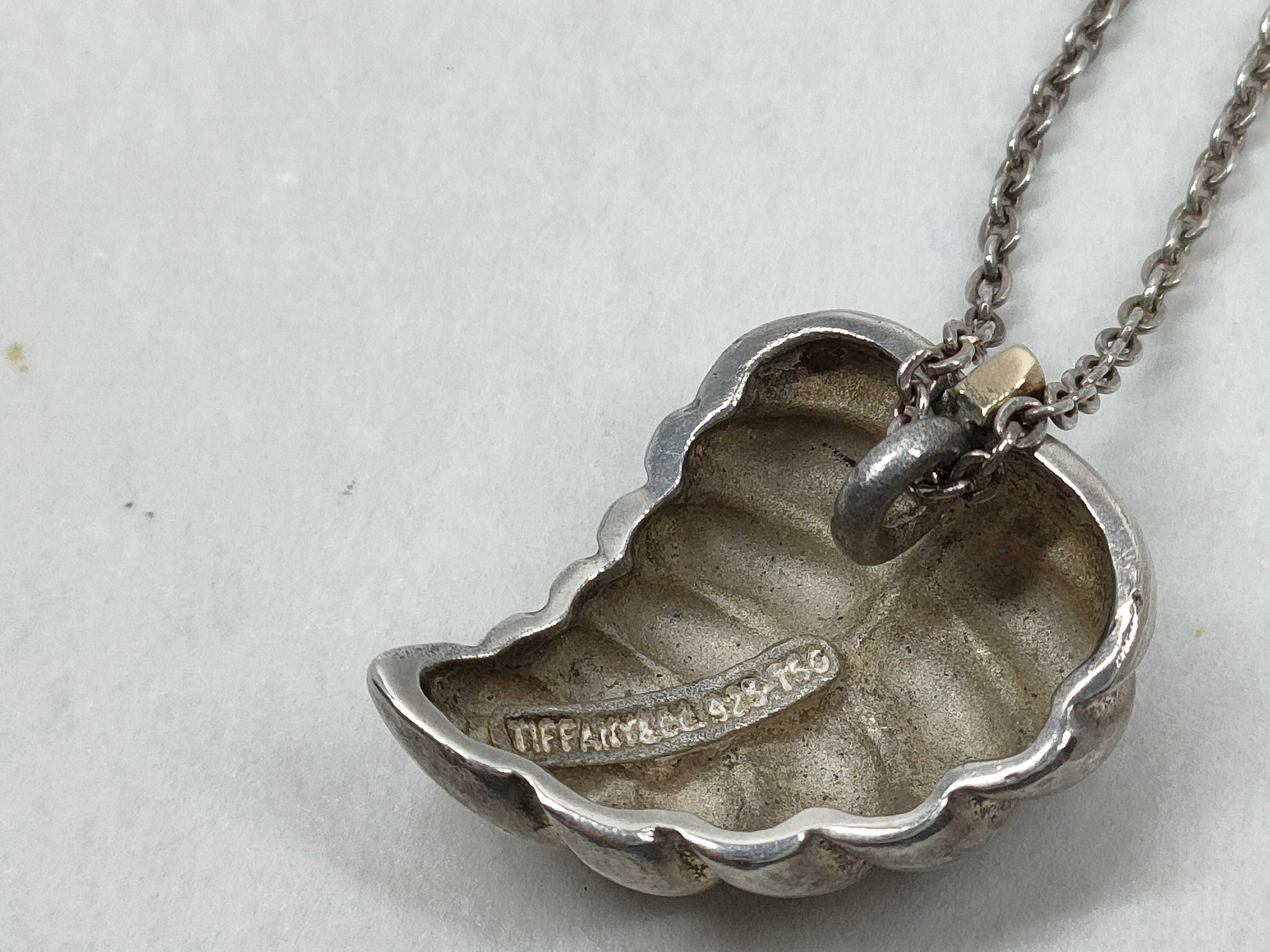 【水曜終了】(10221_0399)Tiffany&Co. コンビ/リーフネックレス ネックレス