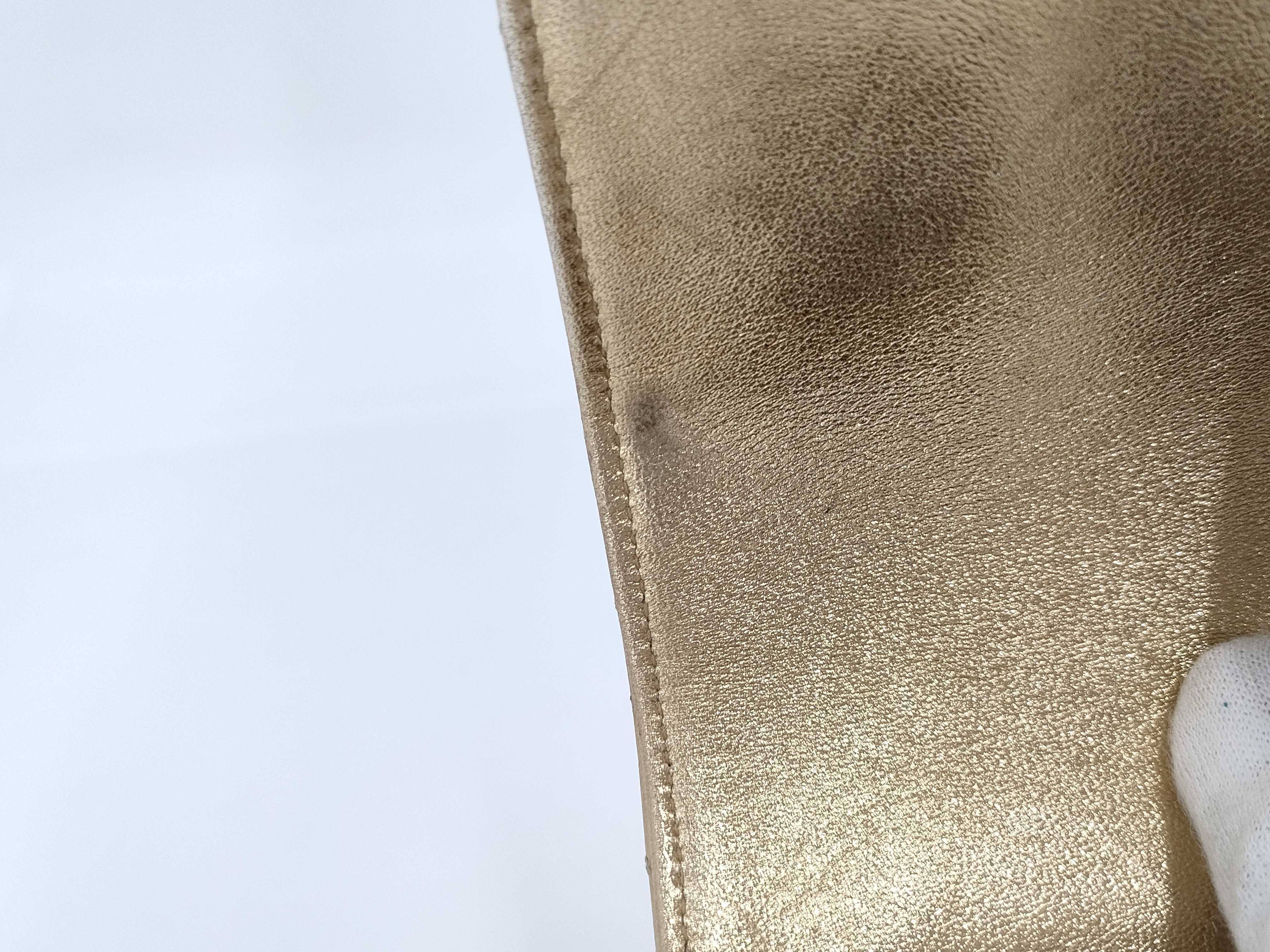 【水曜終了】(10228_0072)CHANEL マトラッセ マトラッセ メタリックゴールド ハンドバッグ