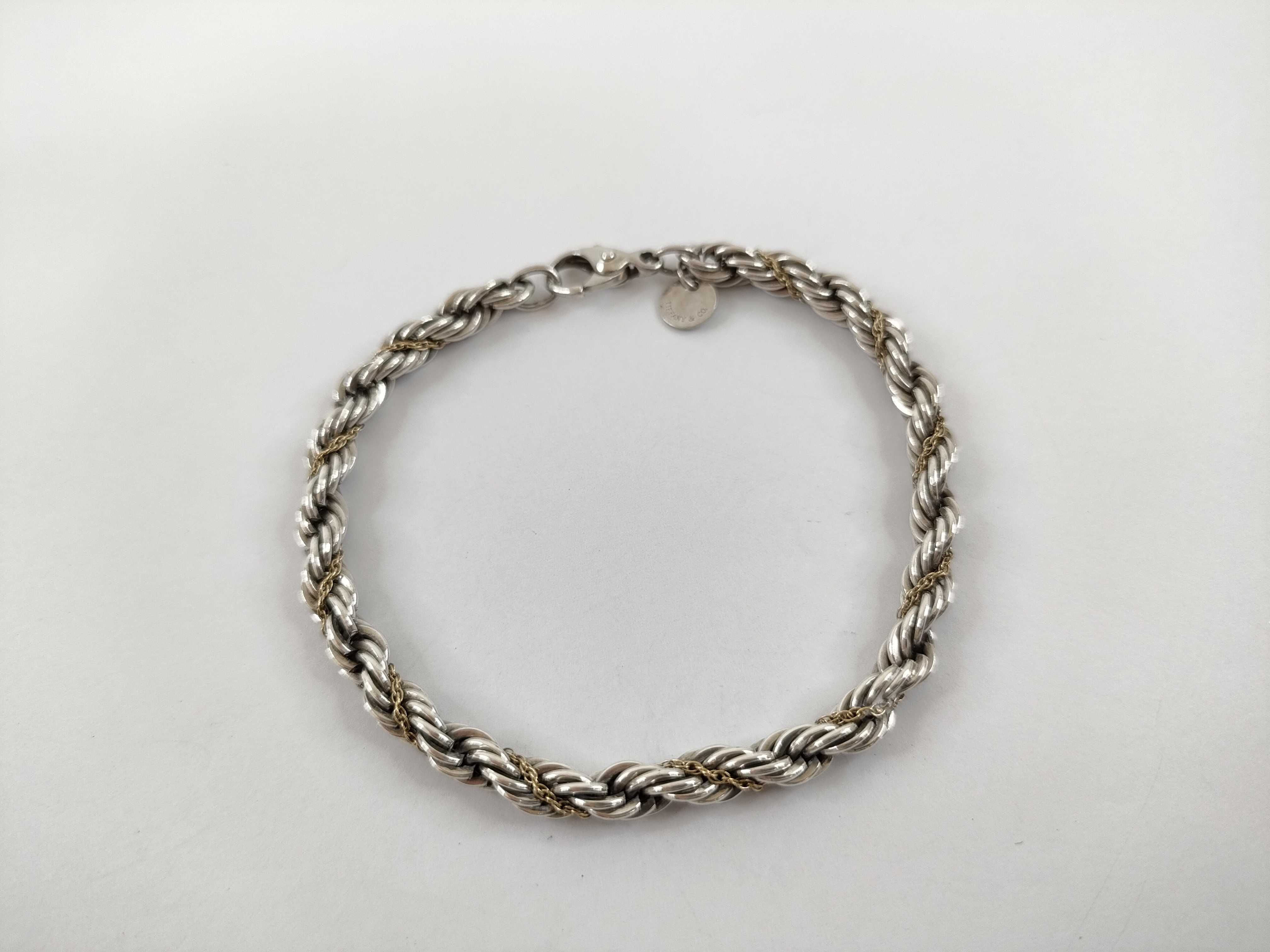 【水曜終了】(10221_0402)Tiffany&Co. *750 スクリュー SV925 14.1g ブレスレット・バングル