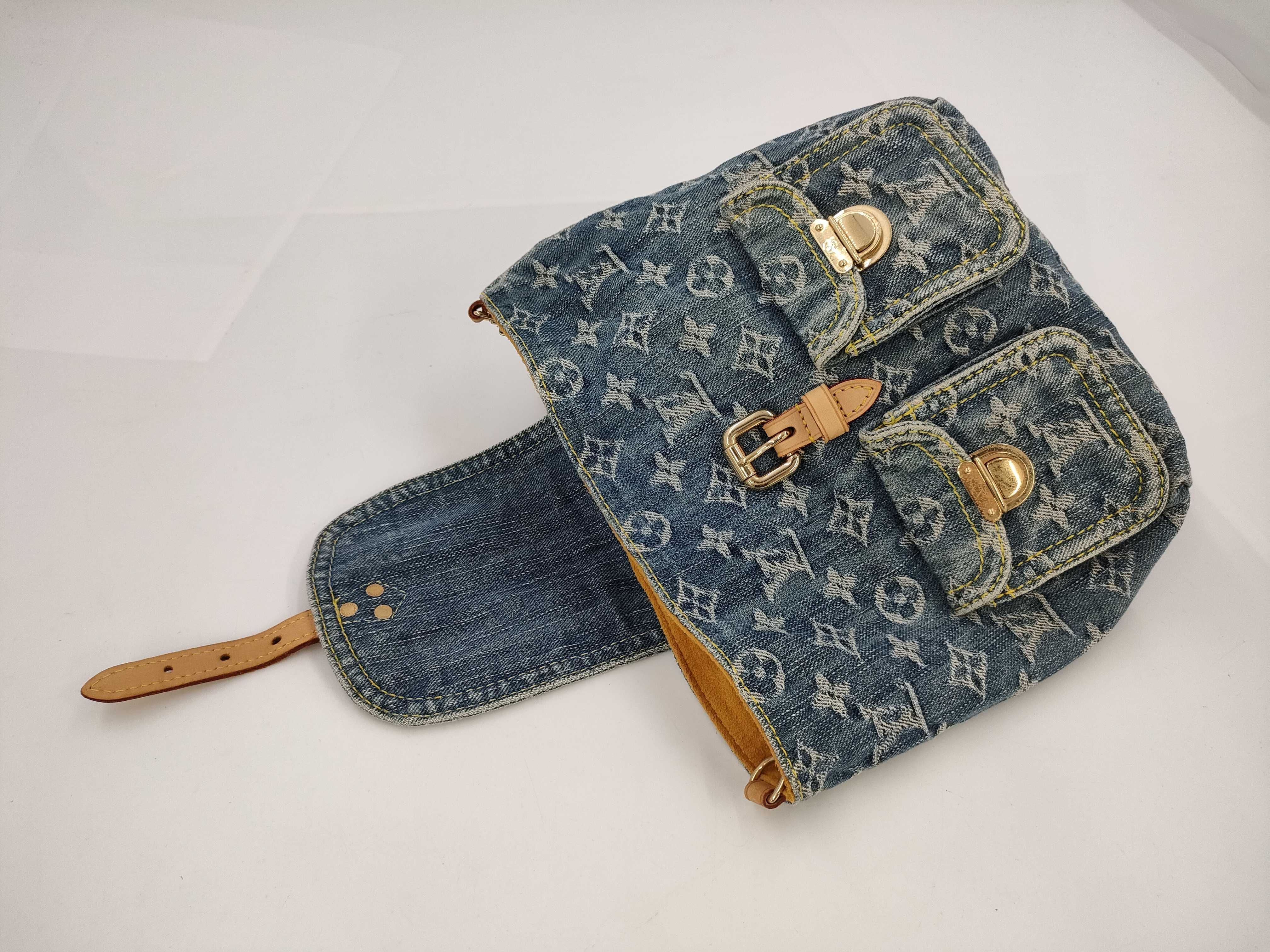 【水曜終了】(10229_0204)LOUIS VUITTON モノグラム デニム サックアド リュックサック