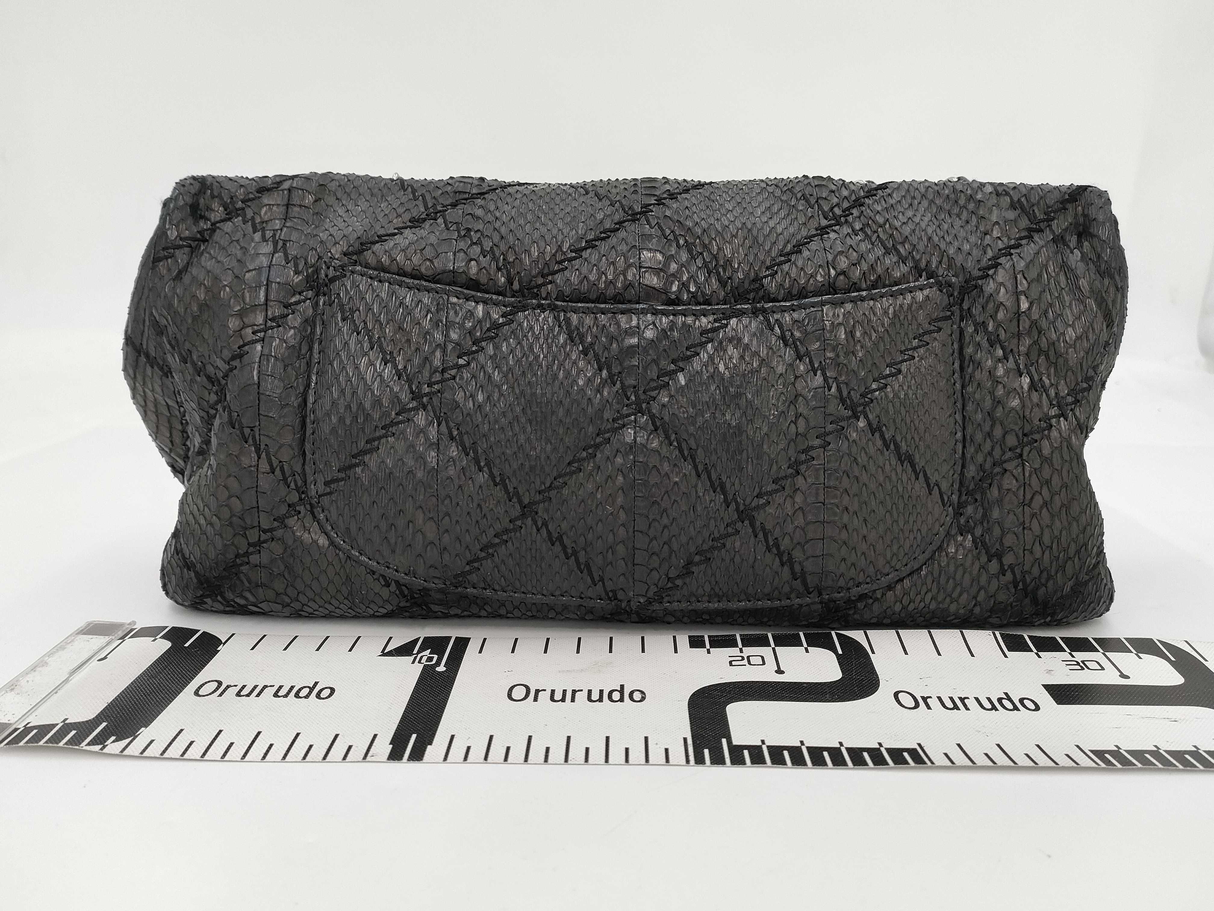 【水曜終了】(10228_0068)▼CHANEL マトラッセ パイソン Wチェーン 15番台 ショルダーバッグ