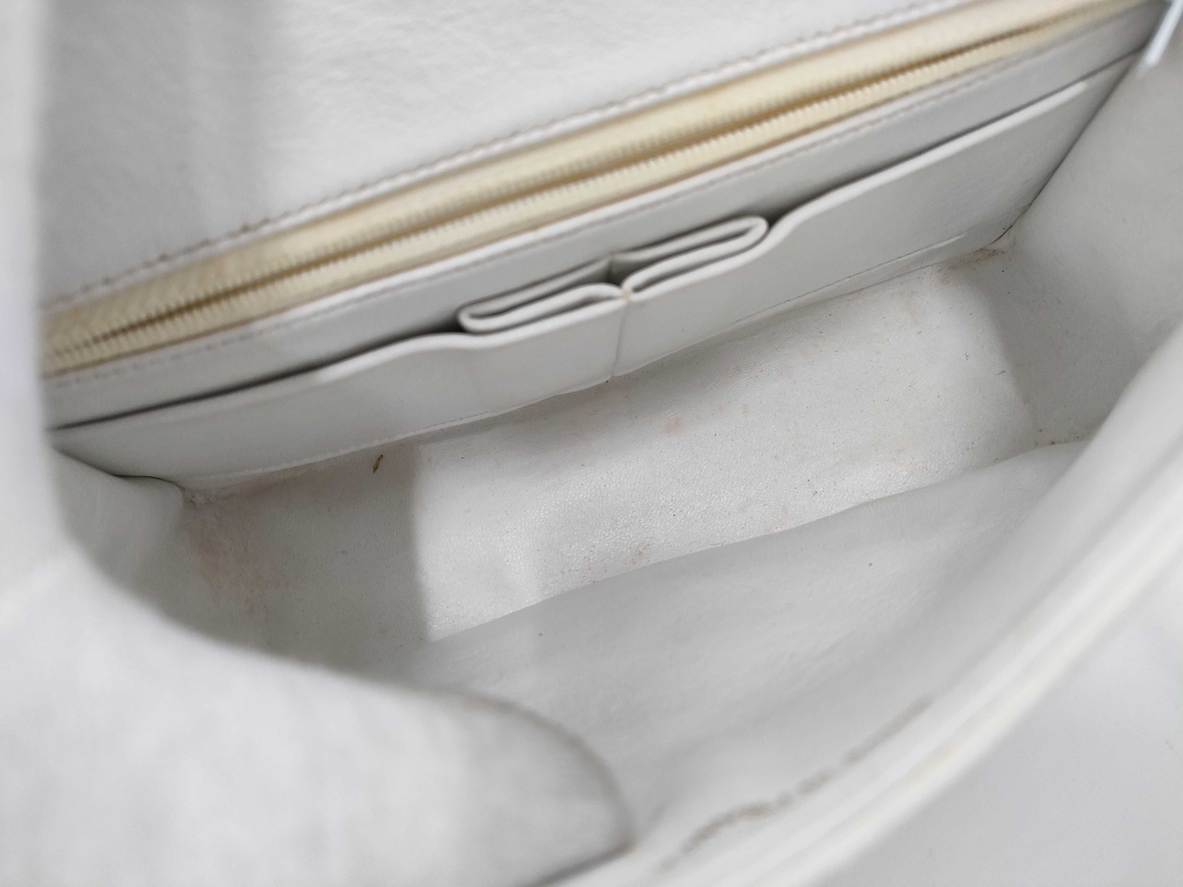 【水曜終了】(10228_0074)CHANEL ラムスキン ショルダー 白 ショルダーバッグ