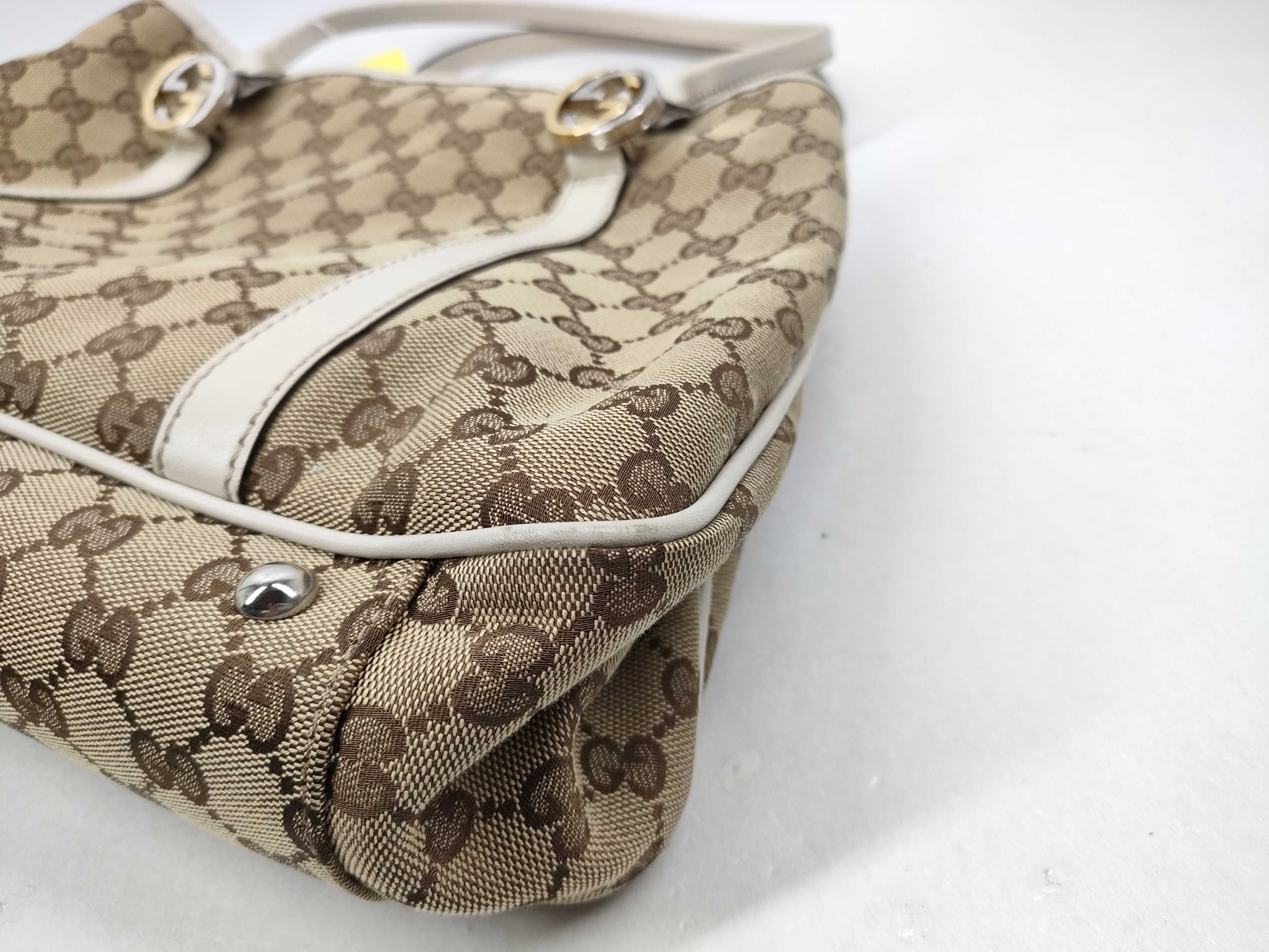 【水曜終了】(10230_0011)GUCCI GGキャンバス 232957/トート/ホワイト トートバッグ