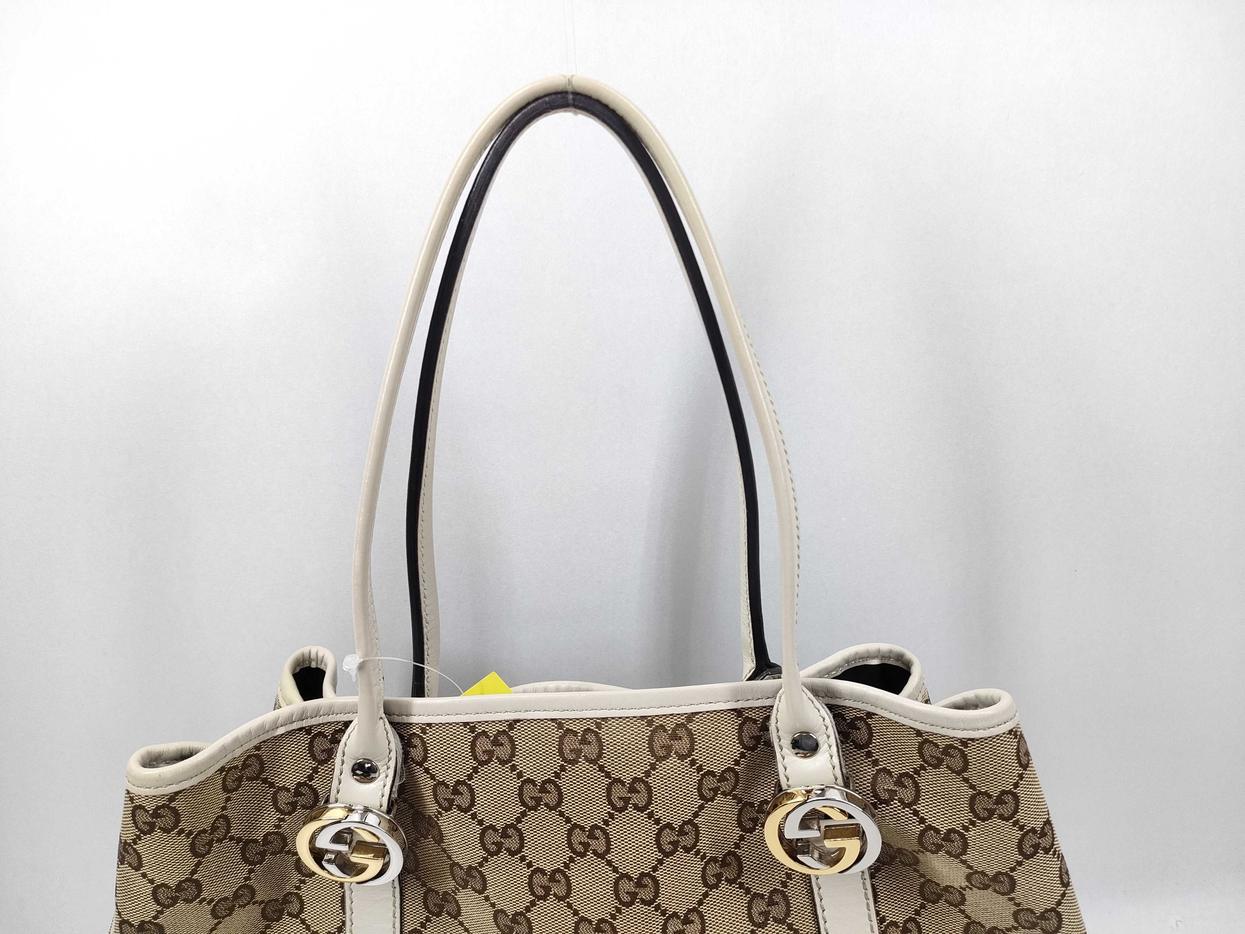 【水曜終了】(10230_0011)GUCCI GGキャンバス 232957/トート/ホワイト トートバッグ