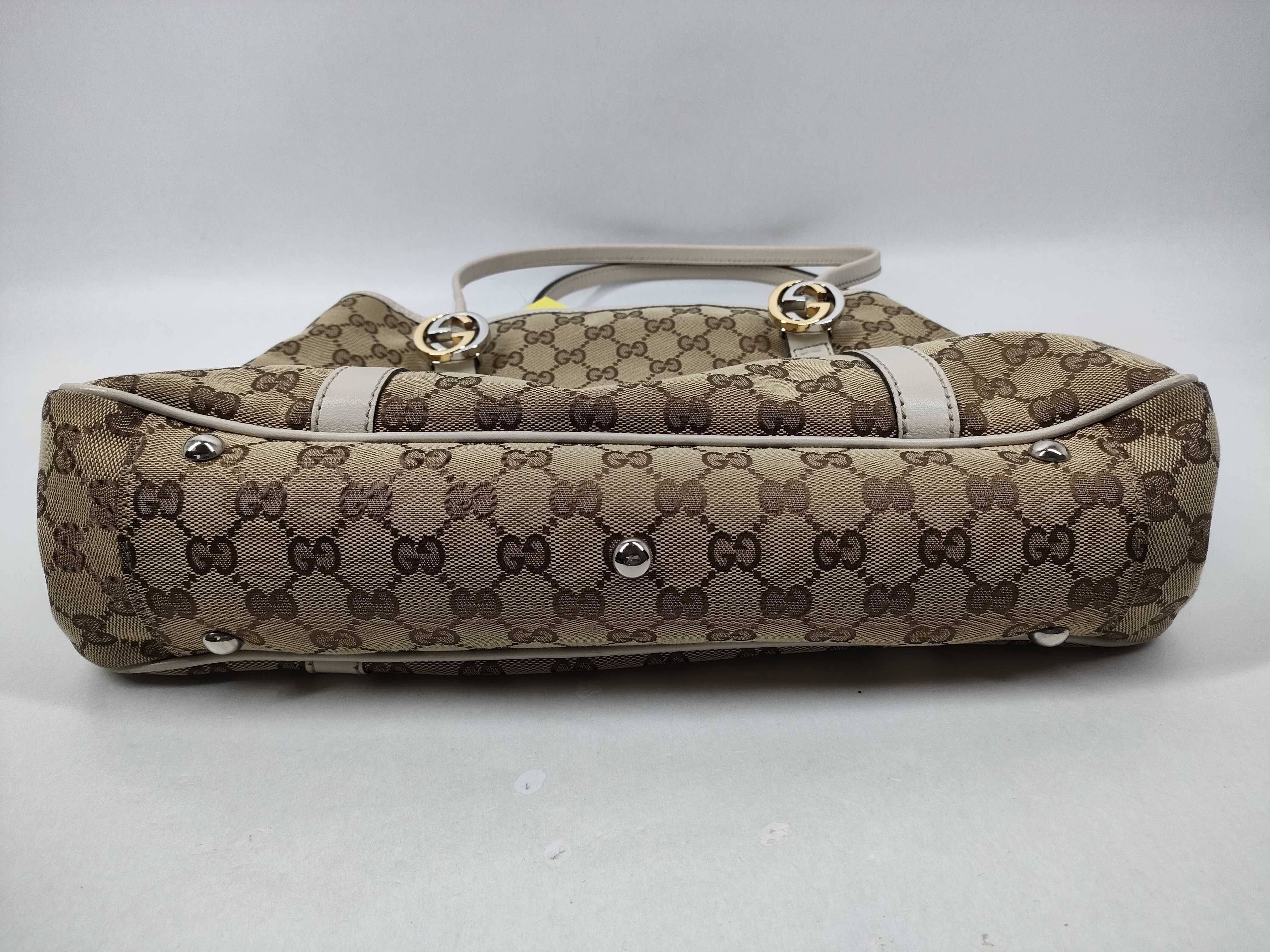 【水曜終了】(10230_0011)GUCCI GGキャンバス 232957/トート/ホワイト トートバッグ