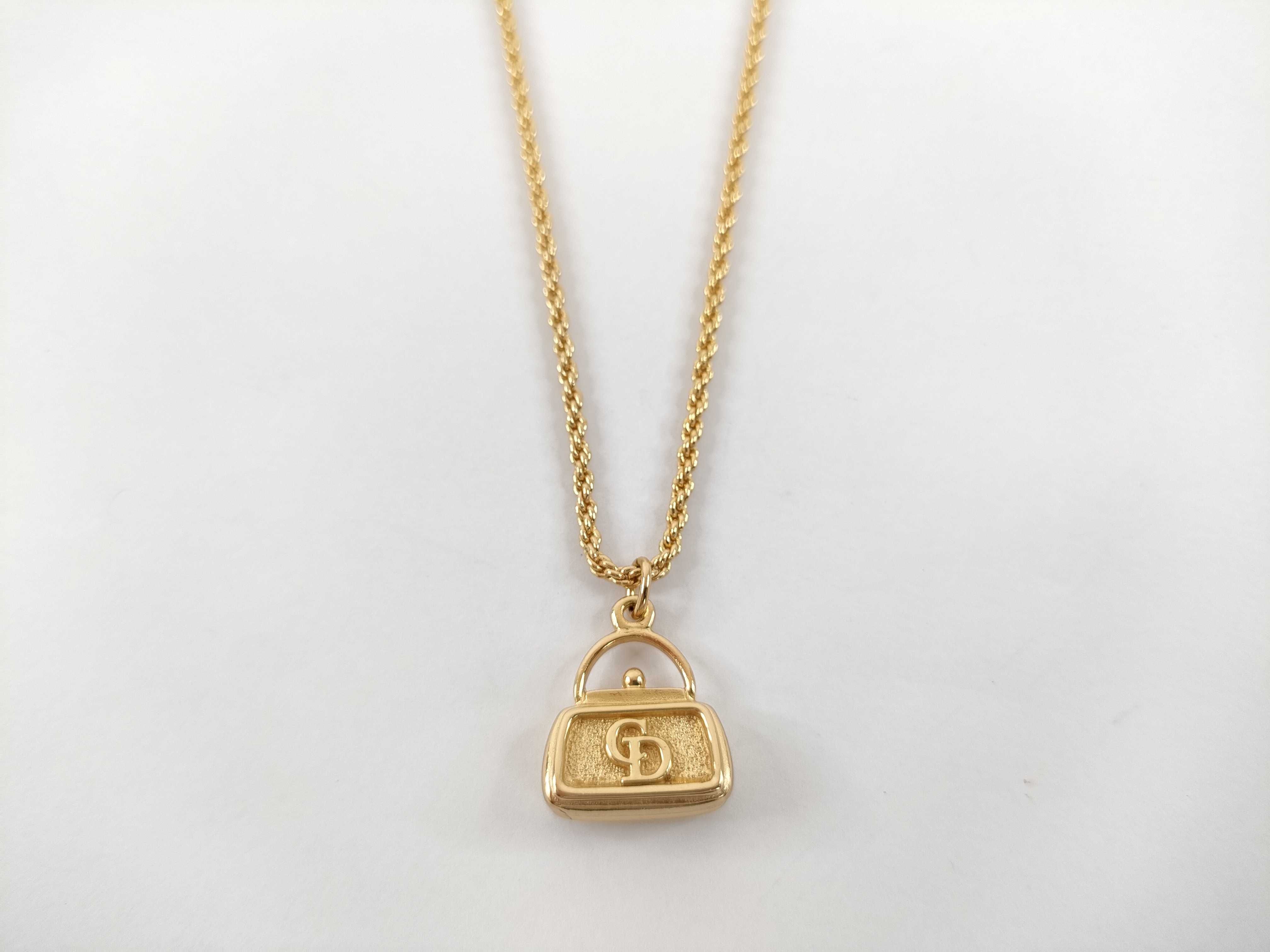 【水曜終了】(10221_0696)Dior ネックレス バッグモチーフ ゴールド ネックレス