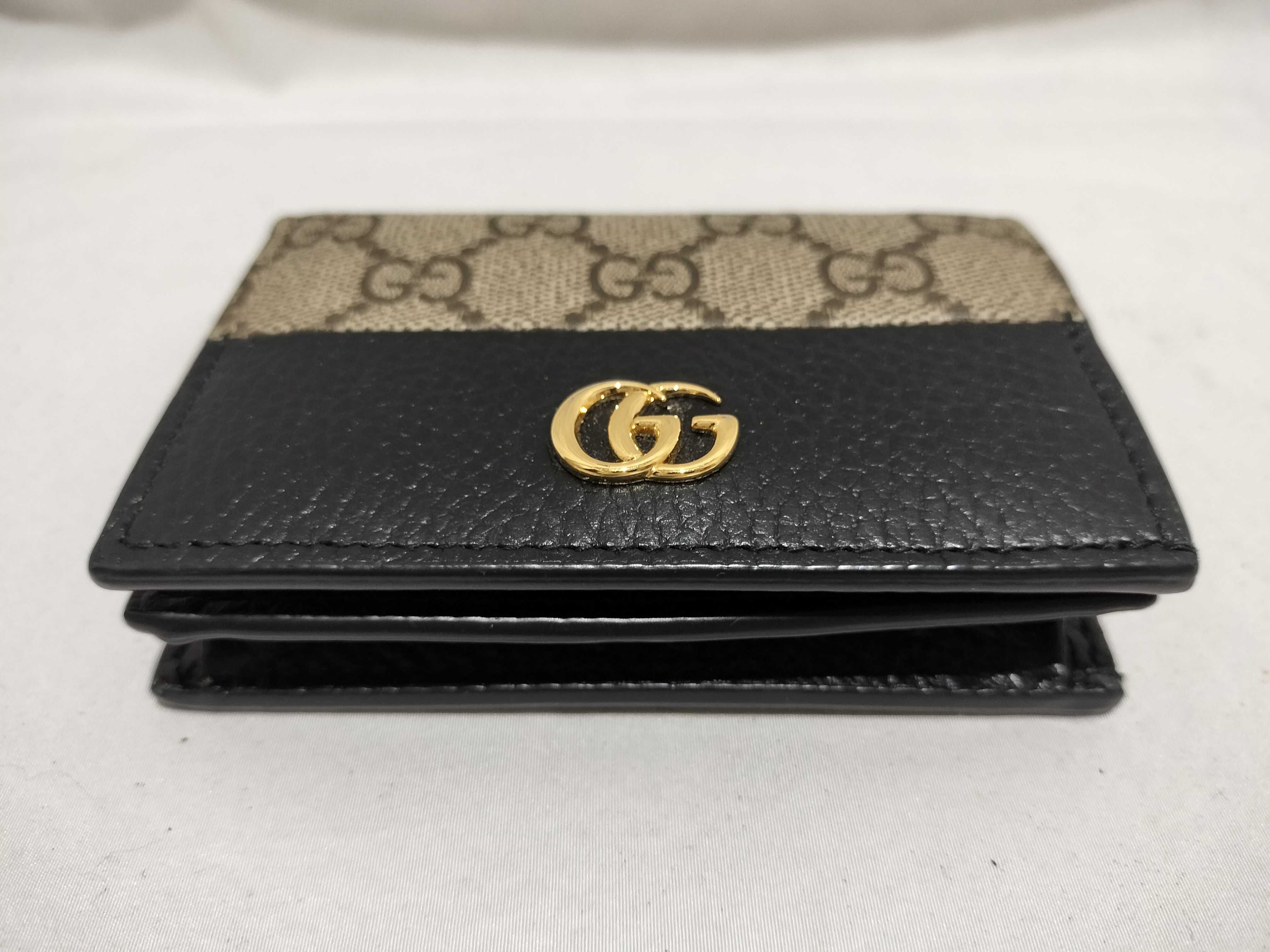 【水曜終了】(10221_0019)GUCCI GG プチマーモント コンパクト ウォレット 箱有 財布