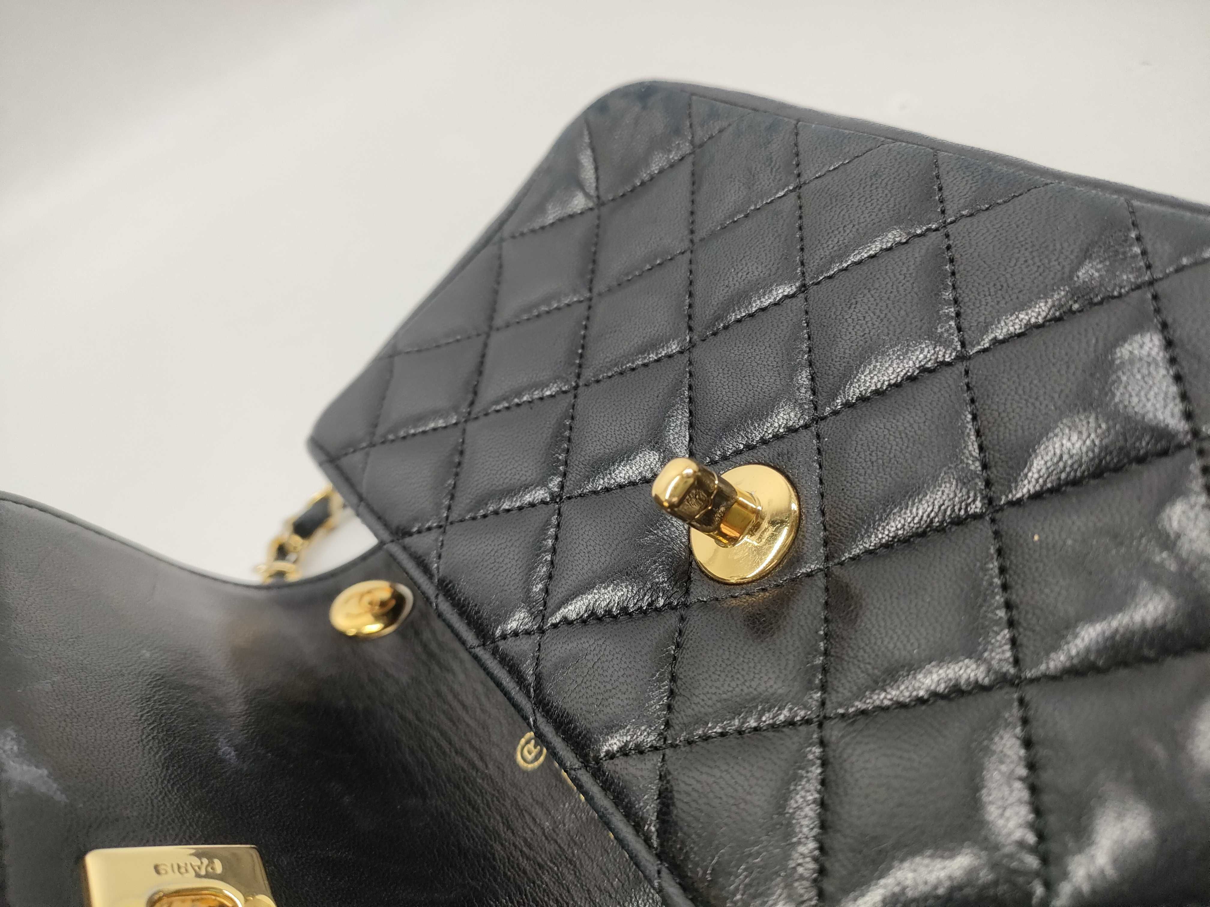 【水曜終了】(10228_0107)CHANEL ラムスキン チェーンショルダー 中ポケット劣化有 ショルダーバッグ