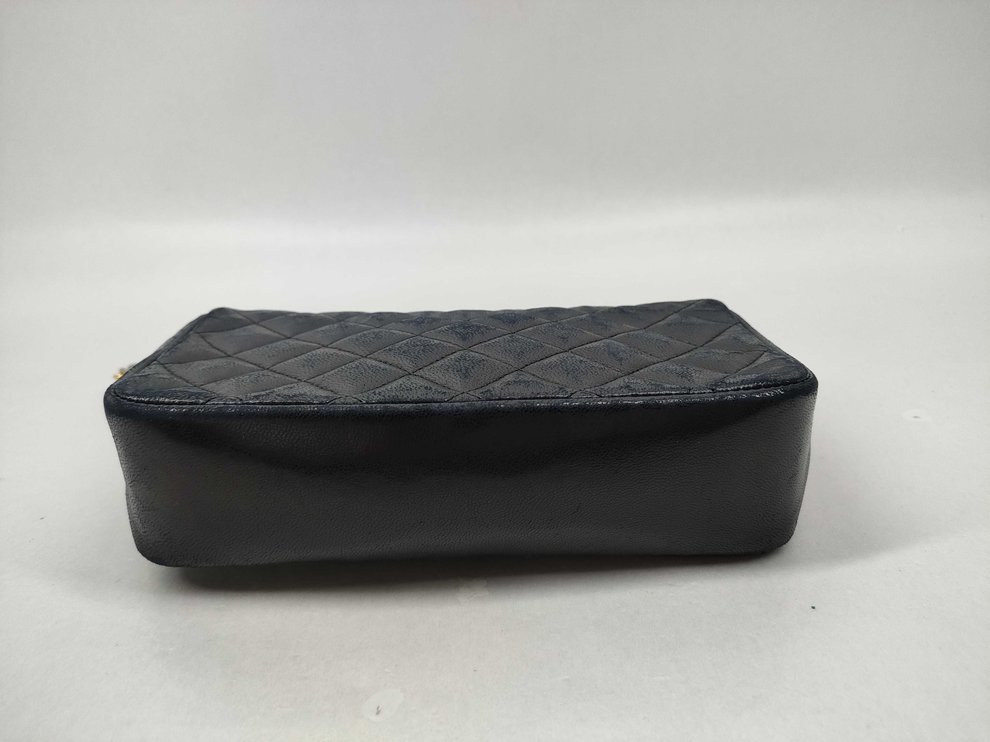 【水曜終了】(10228_0107)CHANEL ラムスキン チェーンショルダー 中ポケット劣化有 ショルダーバッグ
