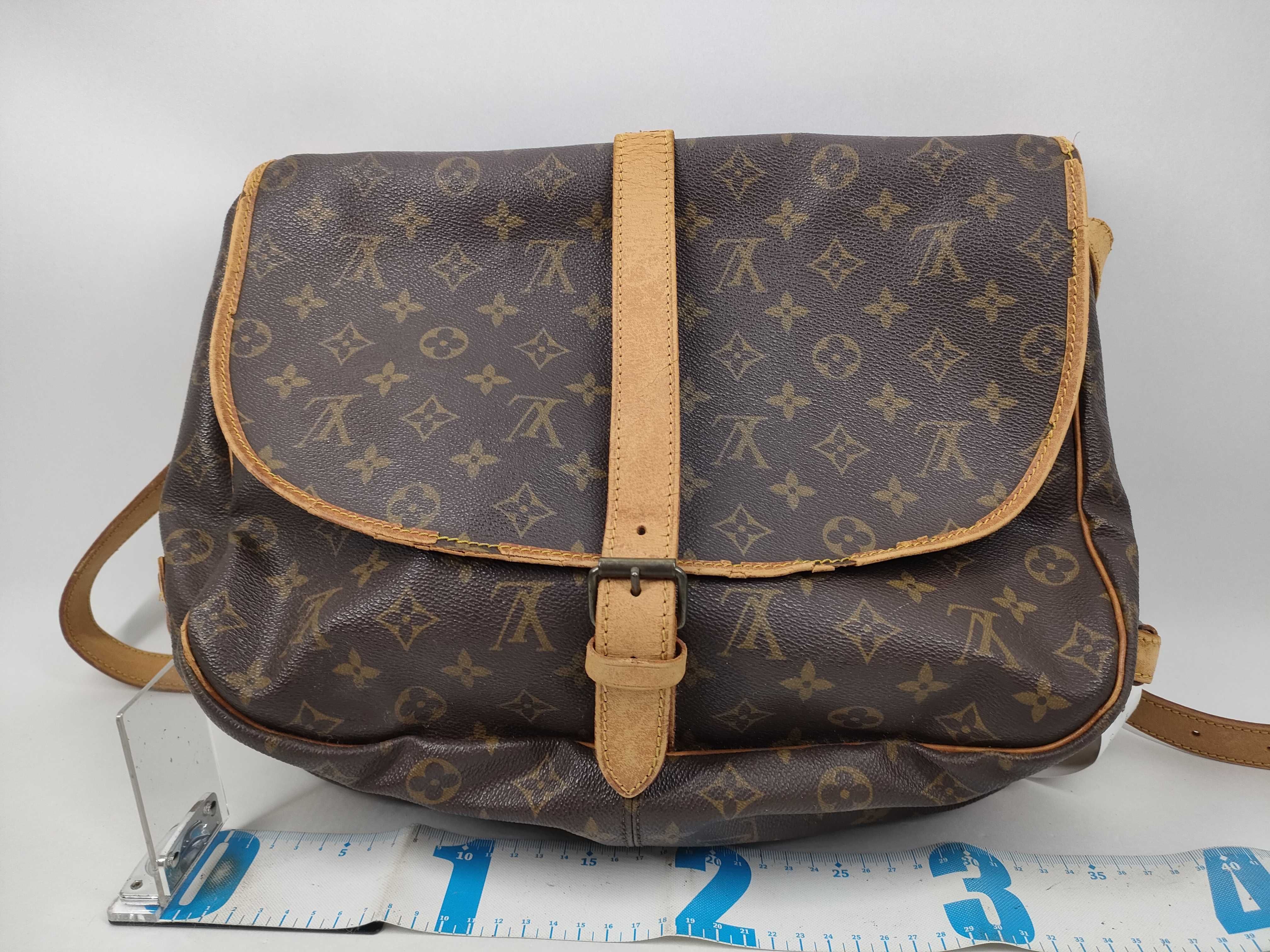 【水曜終了】(10229_0459)LOUIS VUITTON モノグラム M42254 ソミュール35 ショルダーバッグ